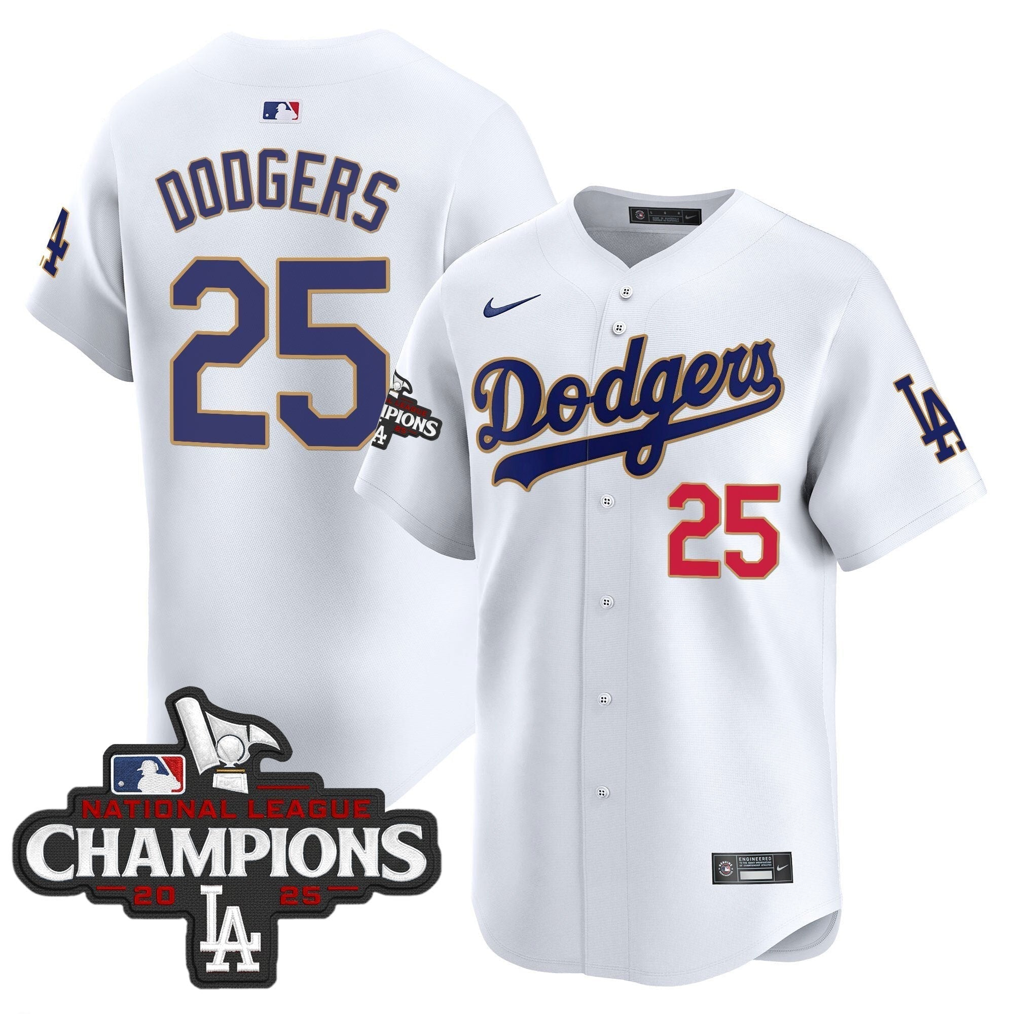 Dodgers 2025 National League Champions Vapor Premier Limited Jersey - Stitched