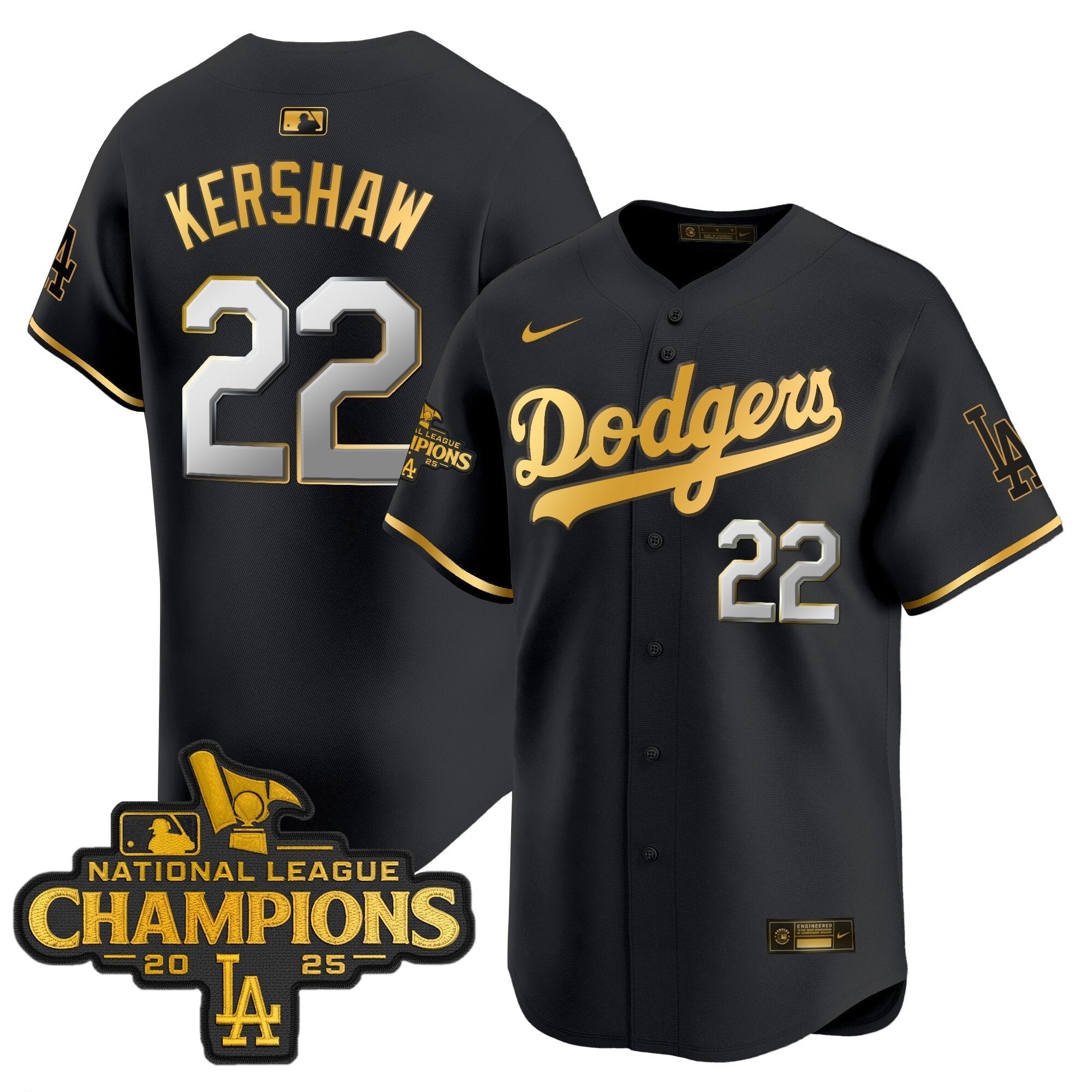 Dodgers 2025 National League Champions Vapor Premier Limited Jersey - Stitched