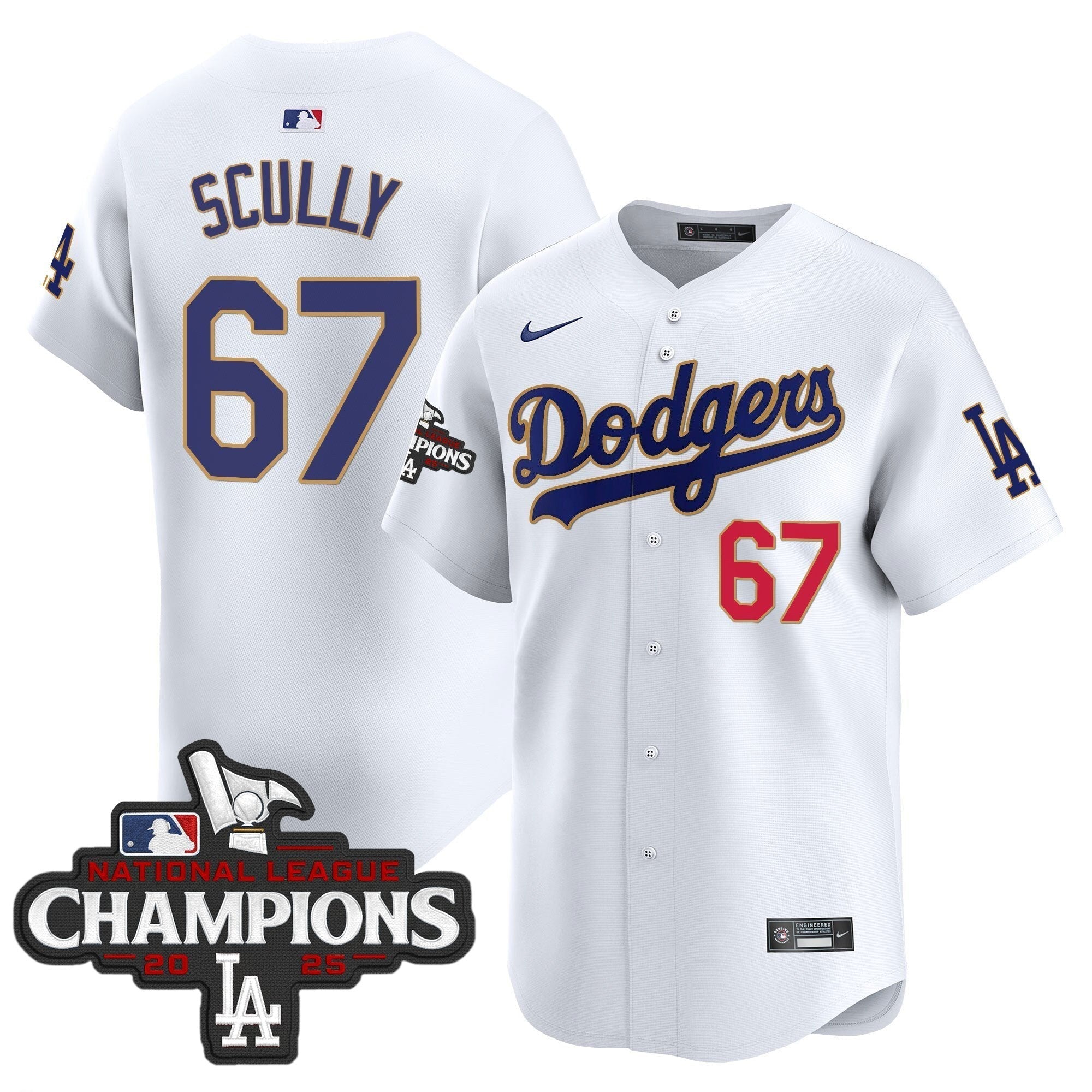 Dodgers 2025 National League Champions Vapor Premier Limited Jersey - Stitched