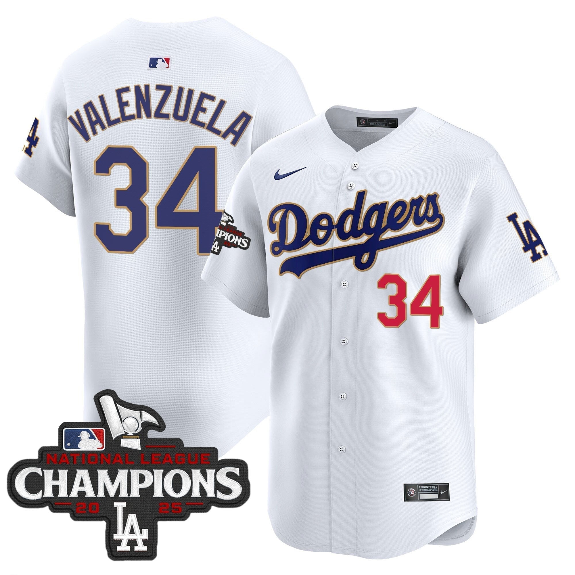 Dodgers 2025 National League Champions Vapor Premier Limited Jersey - Stitched