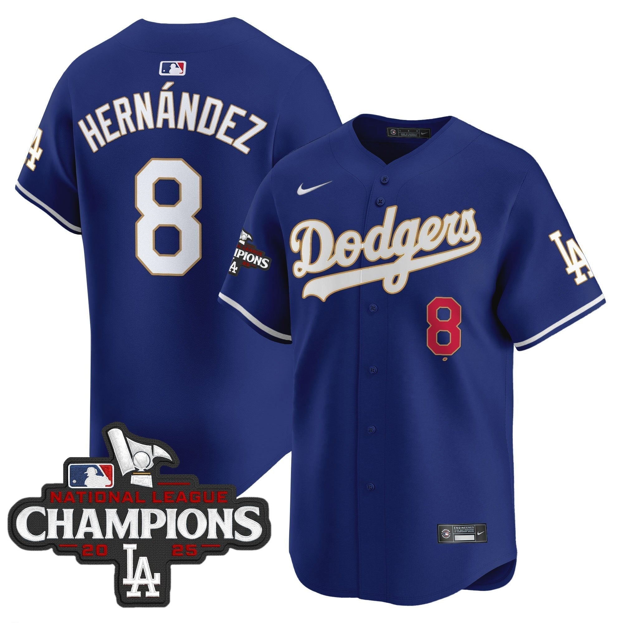 Dodgers 2025 National League Champions Vapor Premier Limited Jersey - Stitched