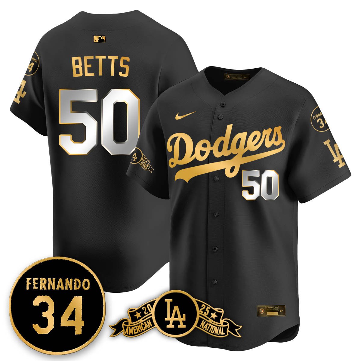 LAD 2025 National League Champions Jersey - Stitched