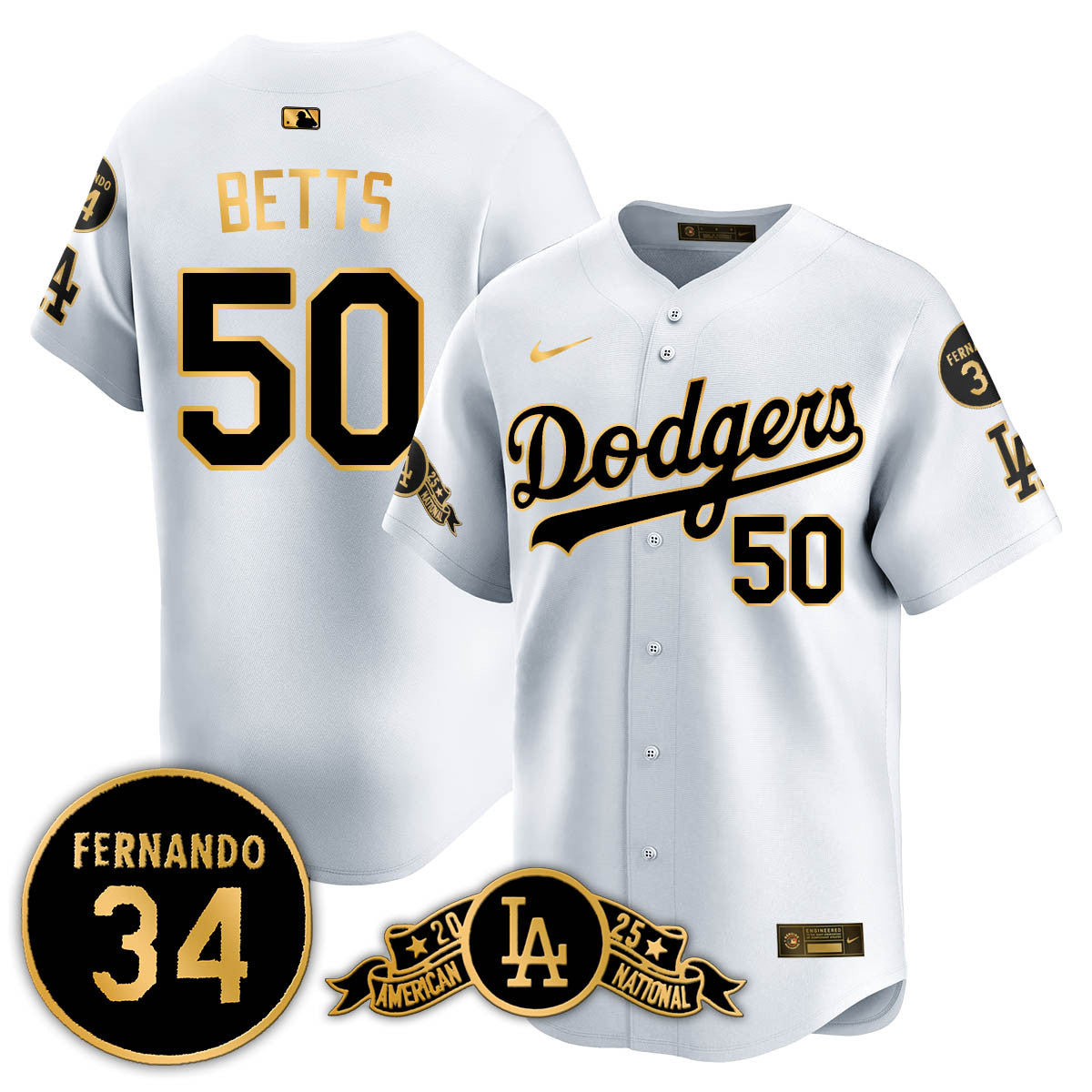 LAD 2025 National League Champions Jersey - Stitched