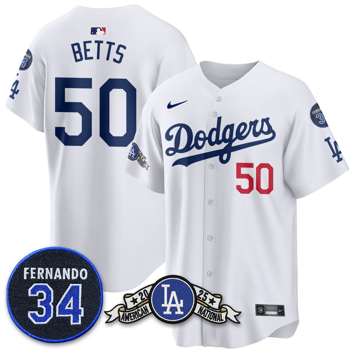 LAD 2025 National League Champions Jersey - Stitched