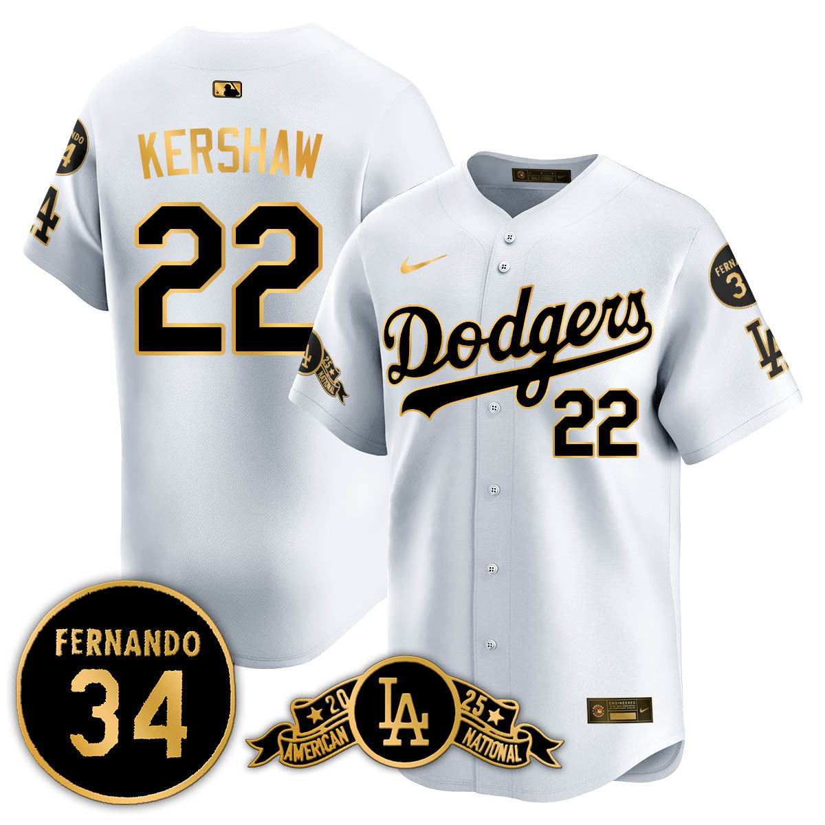 LAD 2025 National League Champions Jersey - Stitched