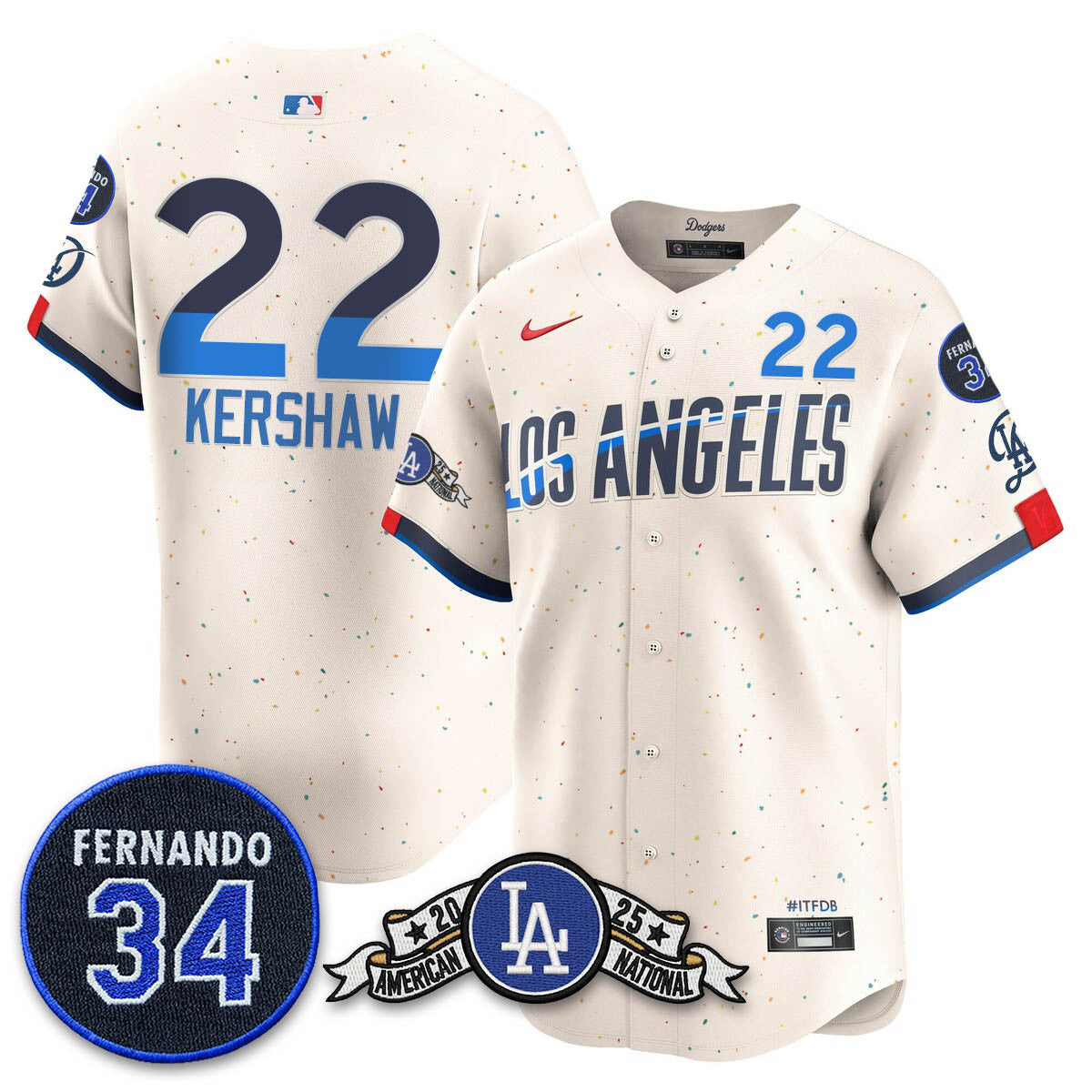 LAD 2025 National League Champions Jersey - Stitched