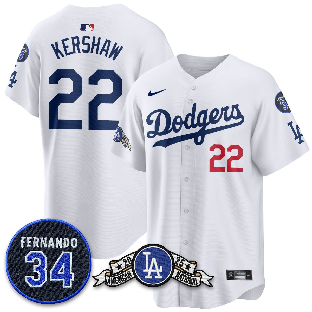 LAD 2025 National League Champions Jersey - Stitched
