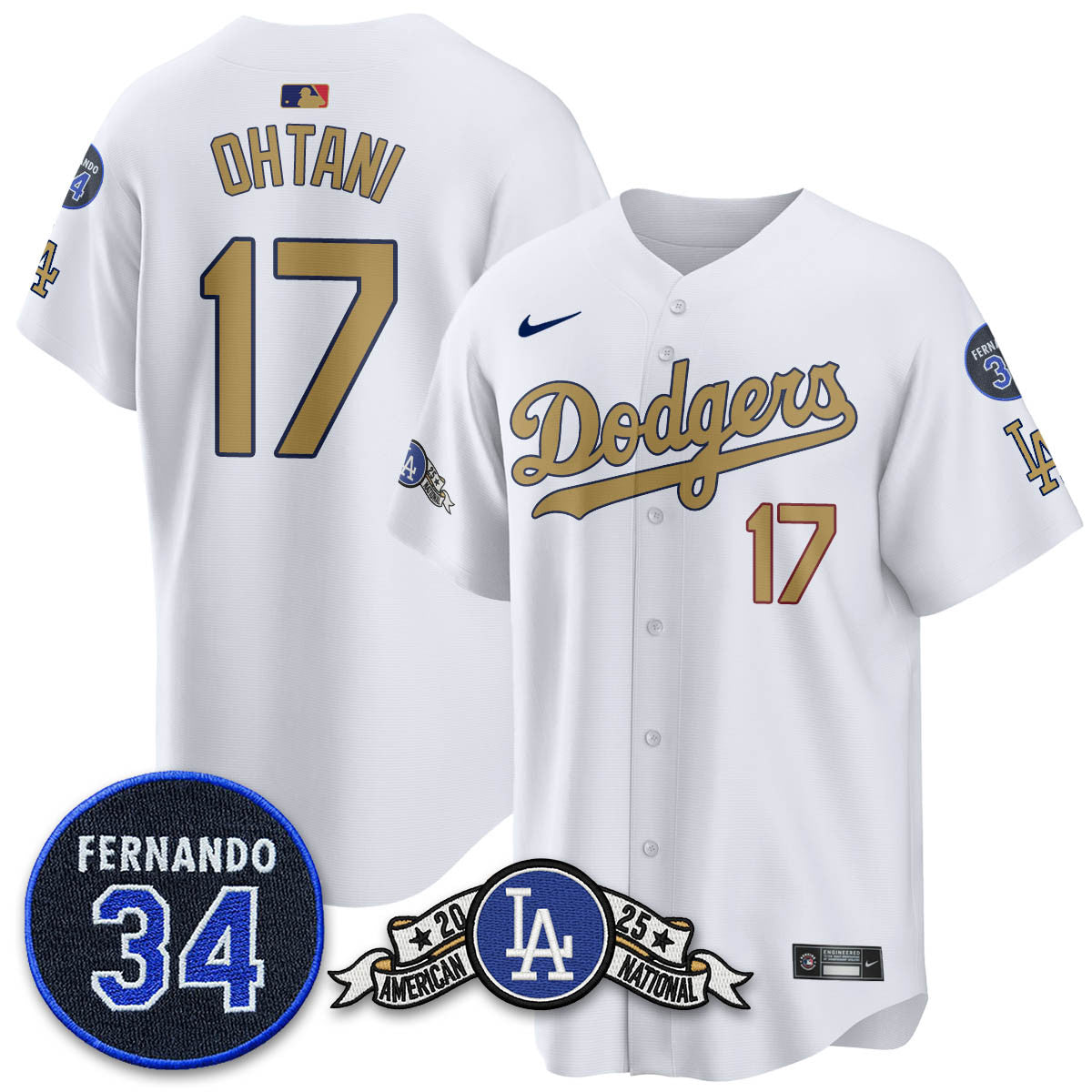 LAD 2025 National League Champions Jersey - Stitched