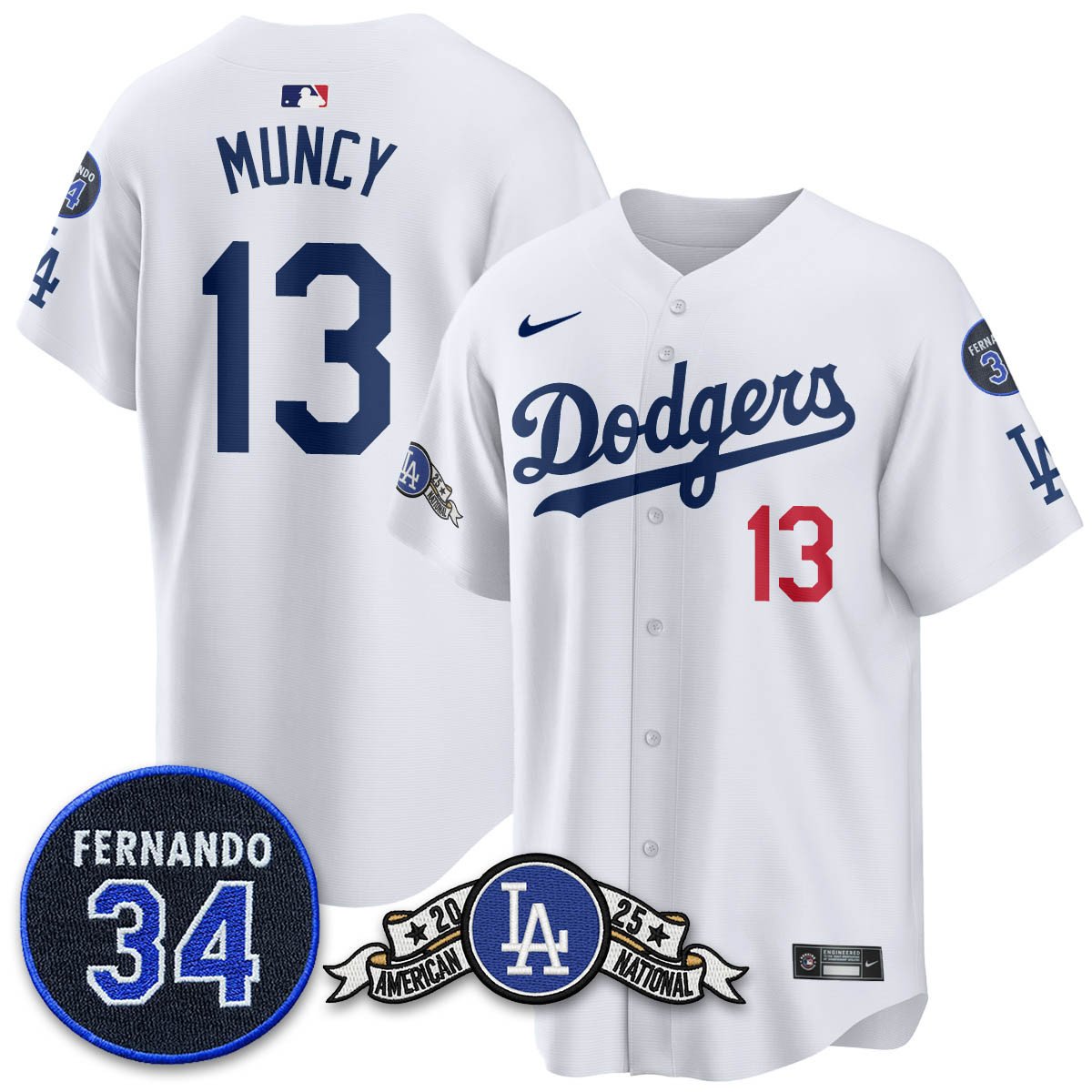 LAD 2025 National League Champions Jersey - Stitched