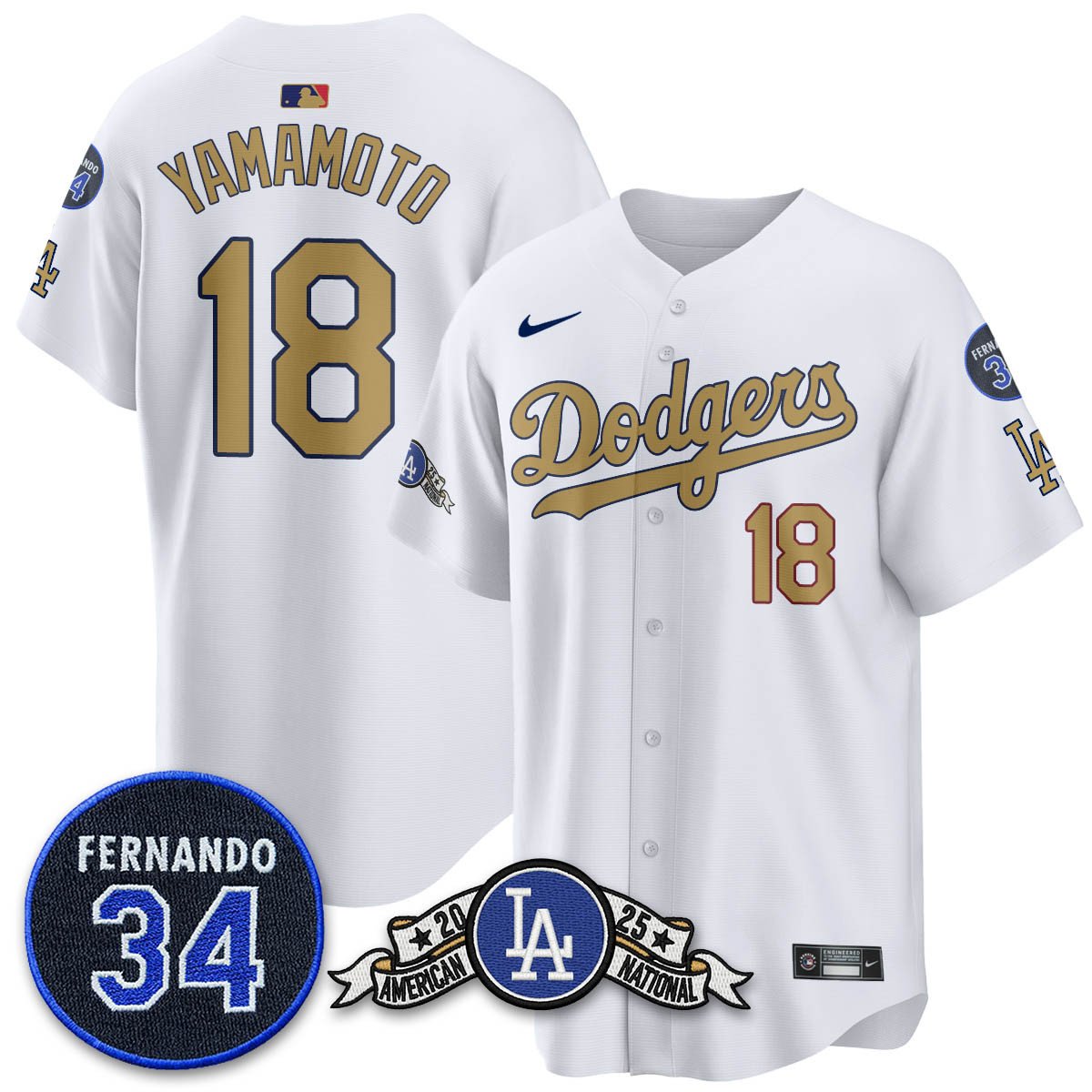 LAD 2025 National League Champions Jersey - Stitched