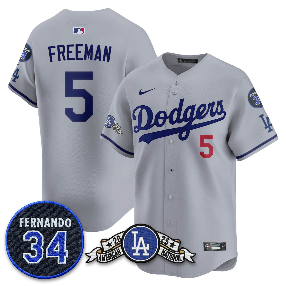 LAD 2025 National League Champions Jersey - Stitched
