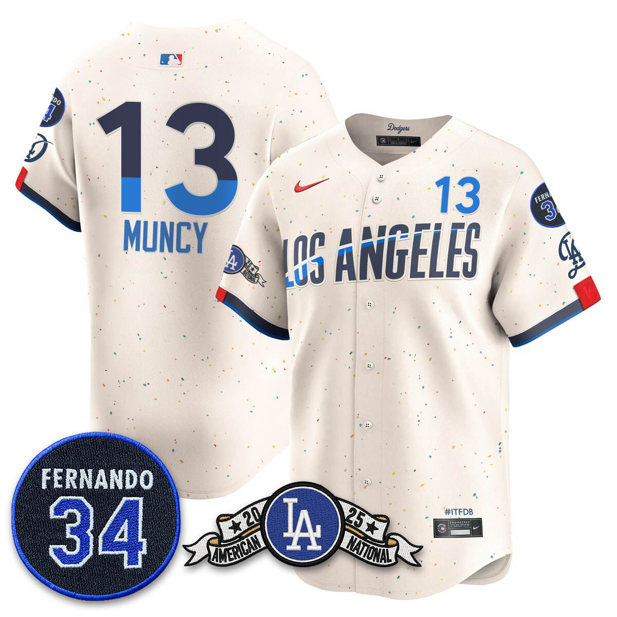 LAD 2025 National League Champions Jersey - Stitched