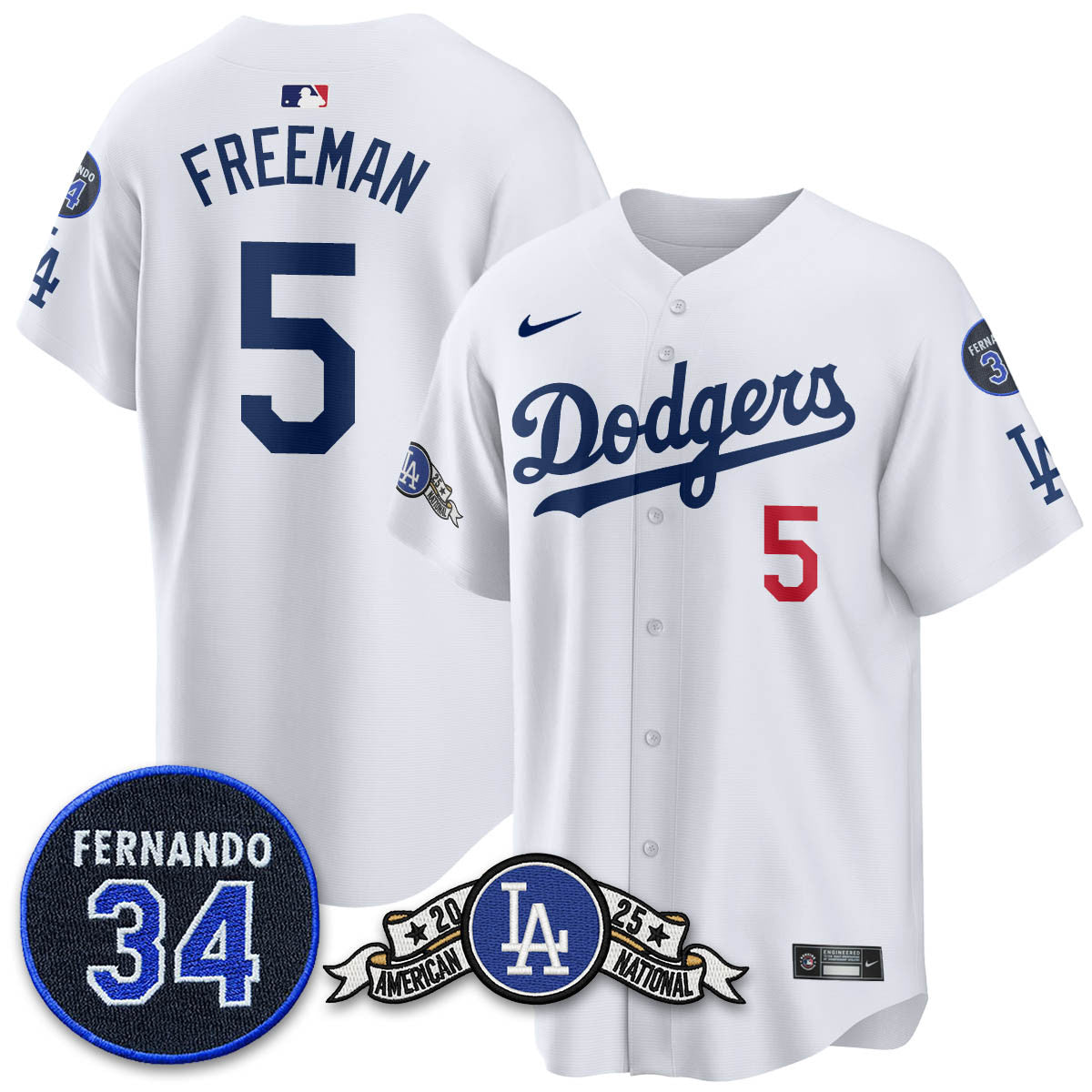 LAD 2025 National League Champions Jersey - Stitched