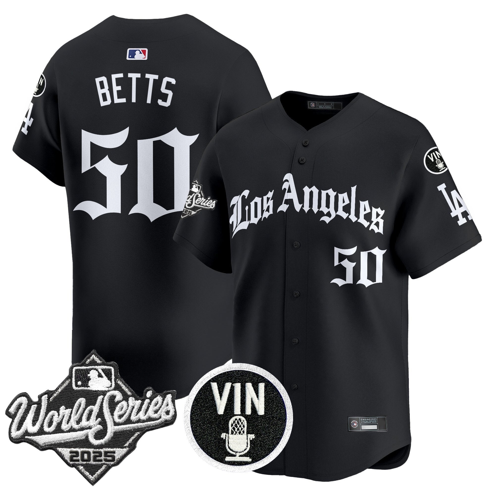 Dodgers 2025 World Series Vapor Premier Limited Jersey - LA Gothic Edition - Stitched