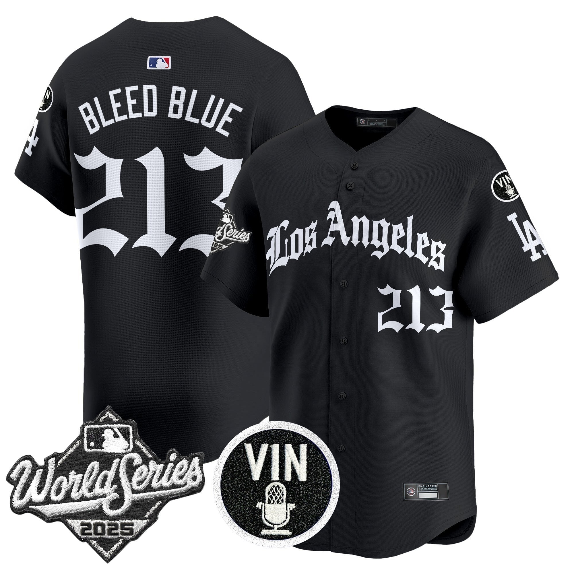 Dodgers 2025 World Series Vapor Premier Limited Jersey - LA Gothic Edition - Stitched