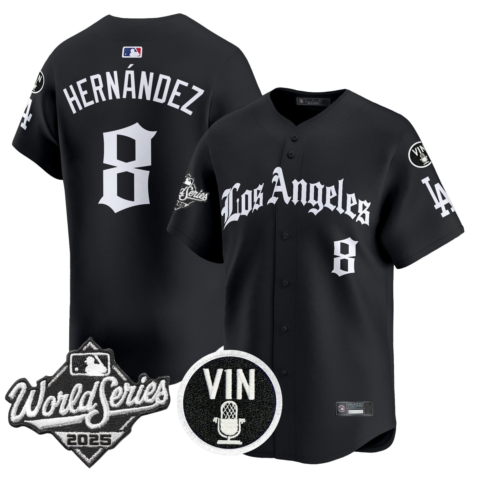 Dodgers 2025 World Series Vapor Premier Limited Jersey - LA Gothic Edition - Stitched