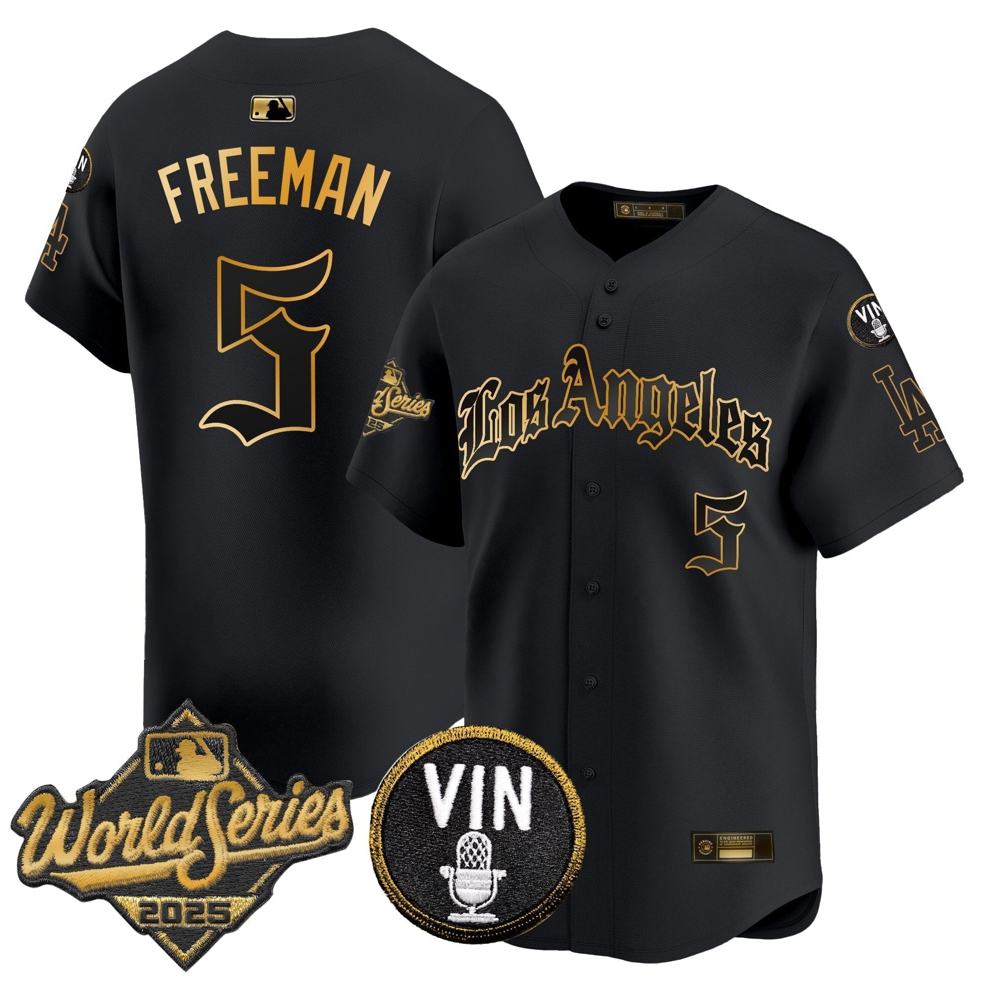 Dodgers 2025 World Series Vapor Premier Limited Jersey - LA Gothic Edition - Stitched