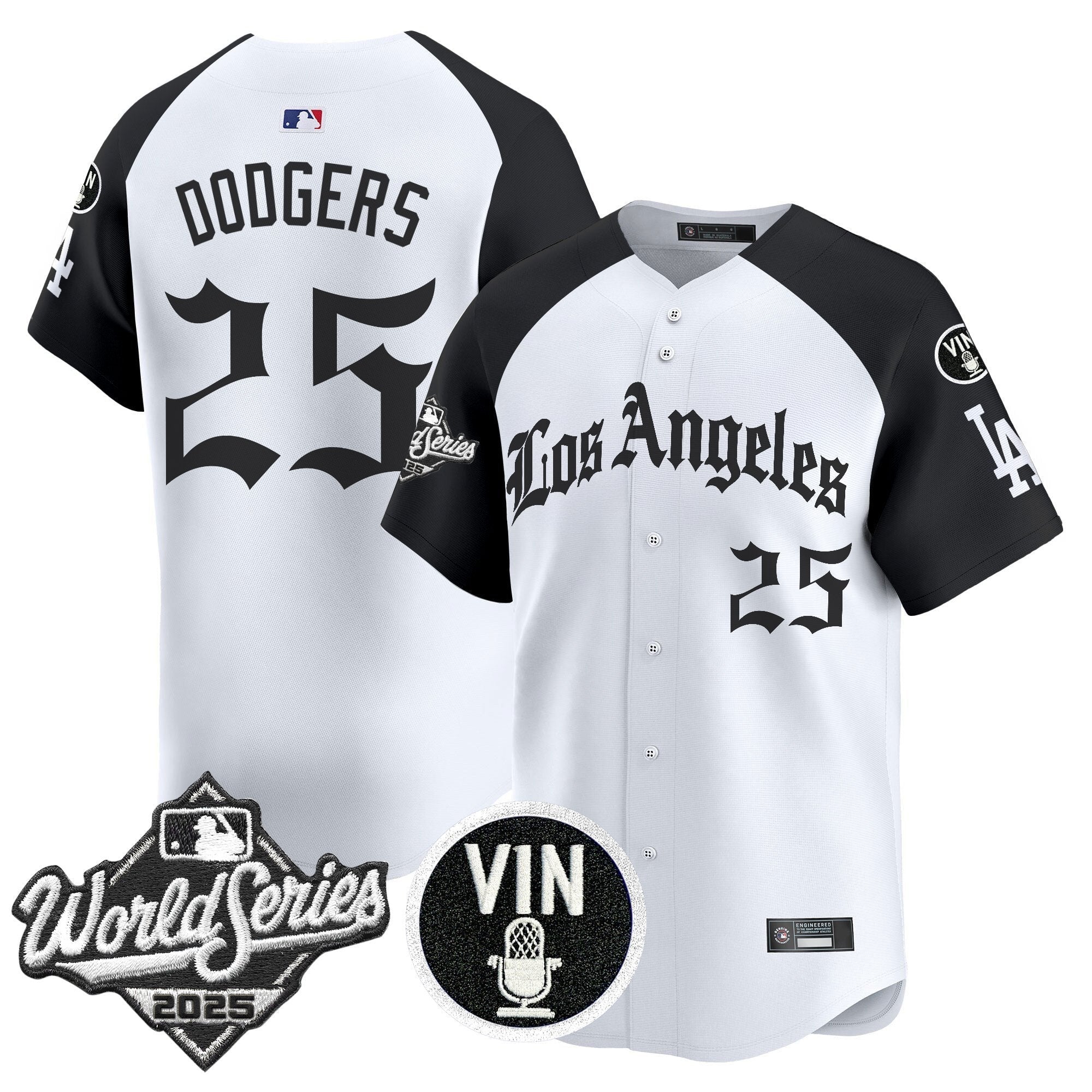 Dodgers 2025 World Series Vapor Premier Limited Jersey - LA Gothic Edition - Stitched