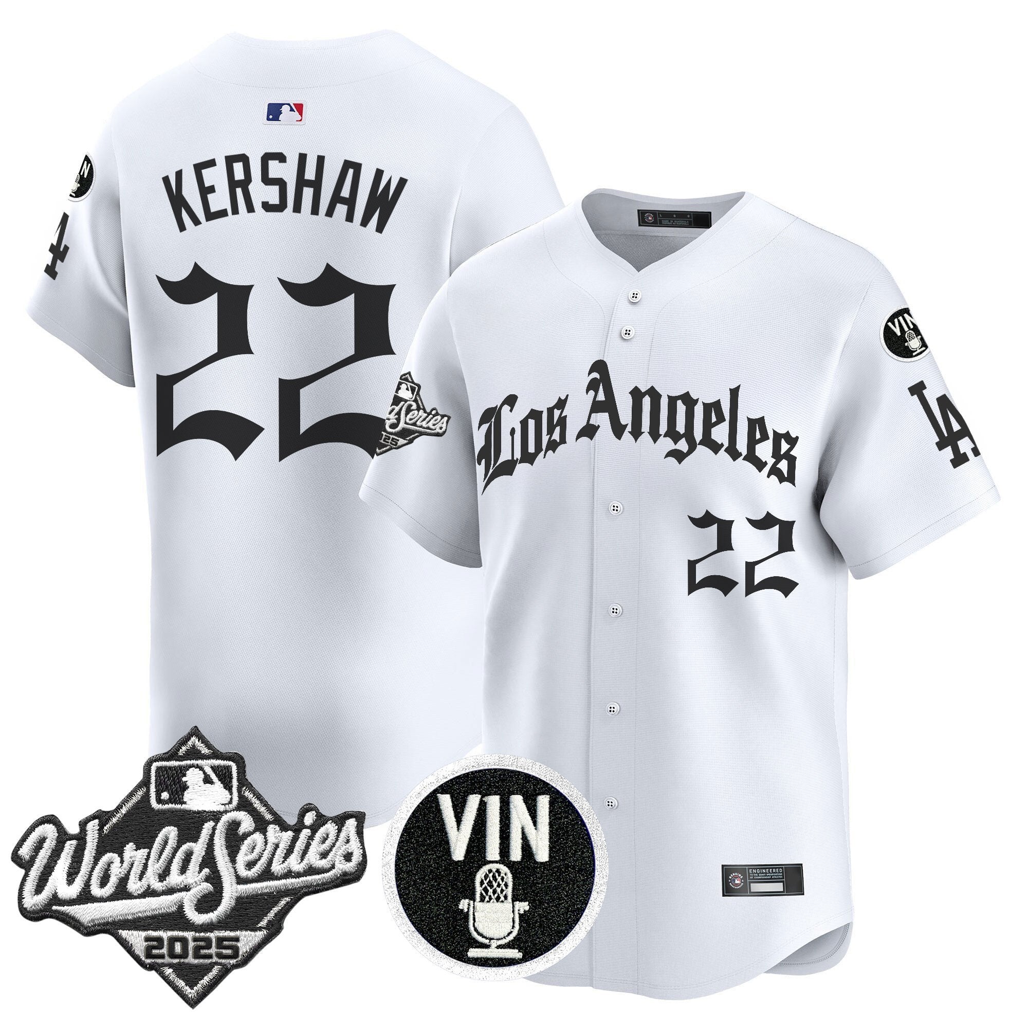 Dodgers 2025 World Series Vapor Premier Limited Jersey - LA Gothic Edition - Stitched