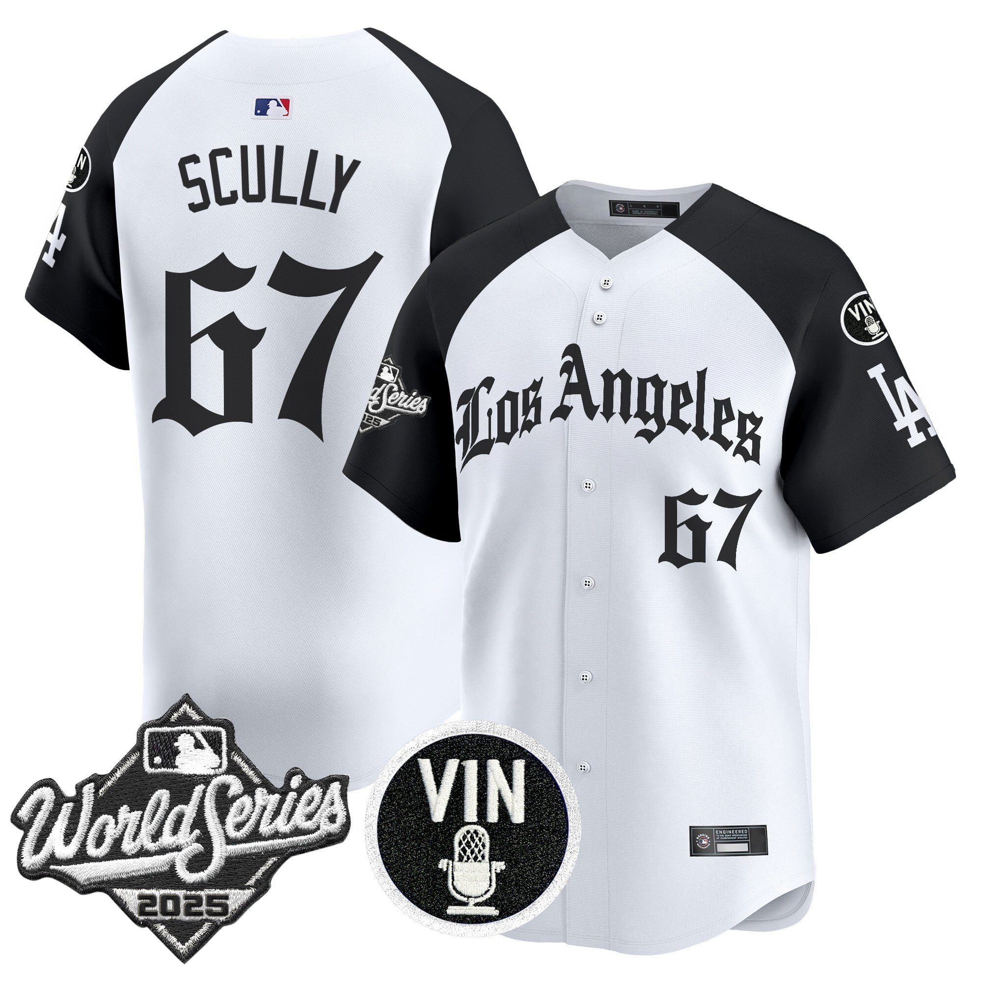 Dodgers 2025 World Series Vapor Premier Limited Jersey - LA Gothic Edition - Stitched