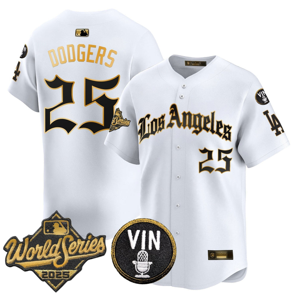 Dodgers 2025 World Series Vapor Premier Limited Jersey - LA Gothic Edition - Stitched