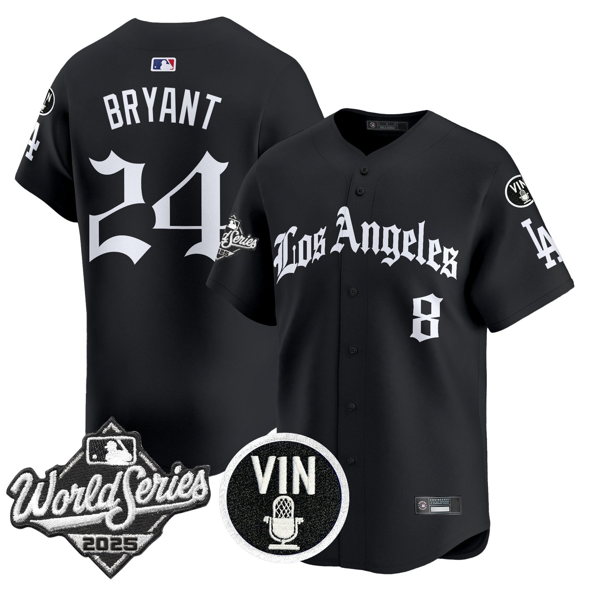 Dodgers 2025 World Series Vapor Premier Limited Jersey - LA Gothic Edition - Stitched