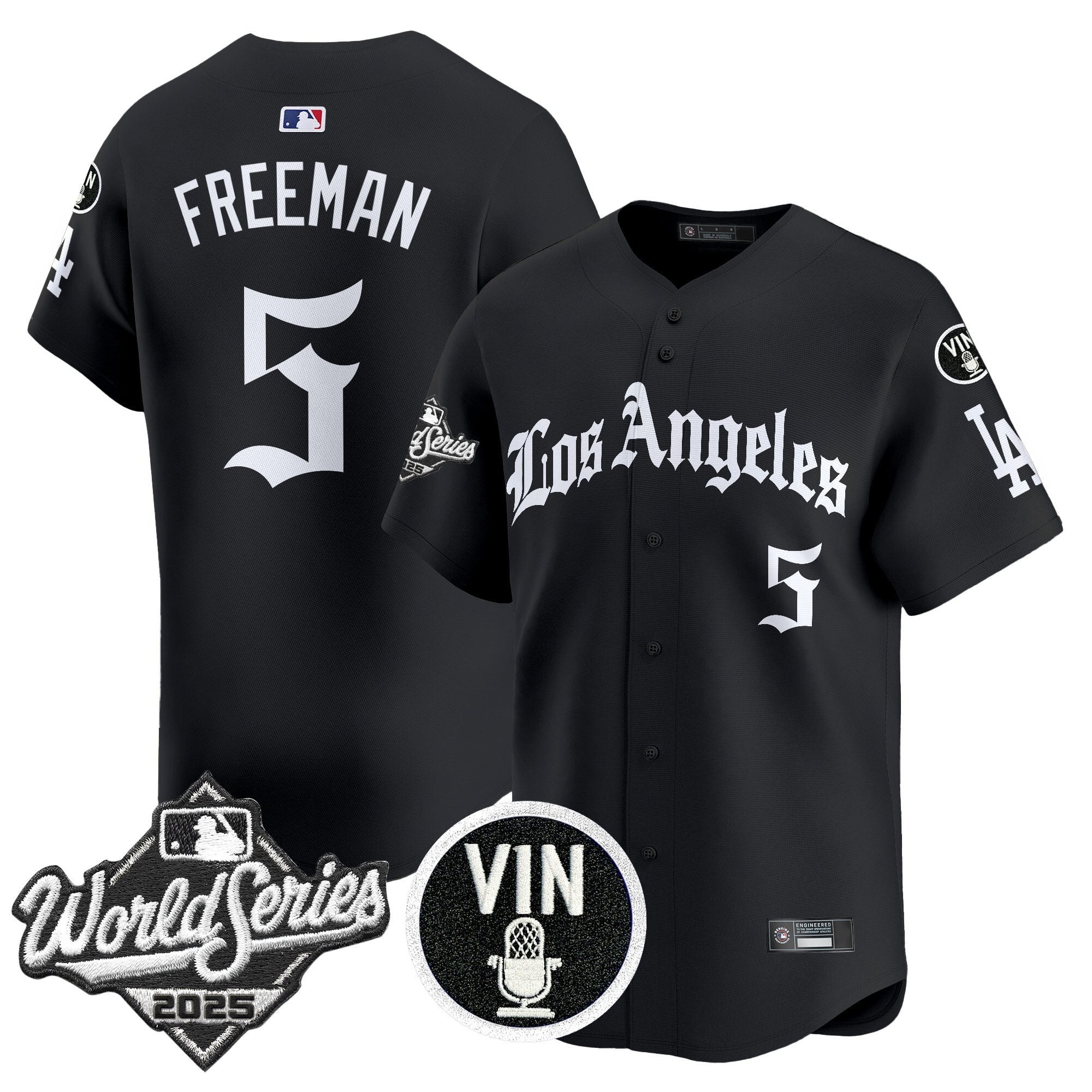 Dodgers 2025 World Series Vapor Premier Limited Jersey - LA Gothic Edition - Stitched