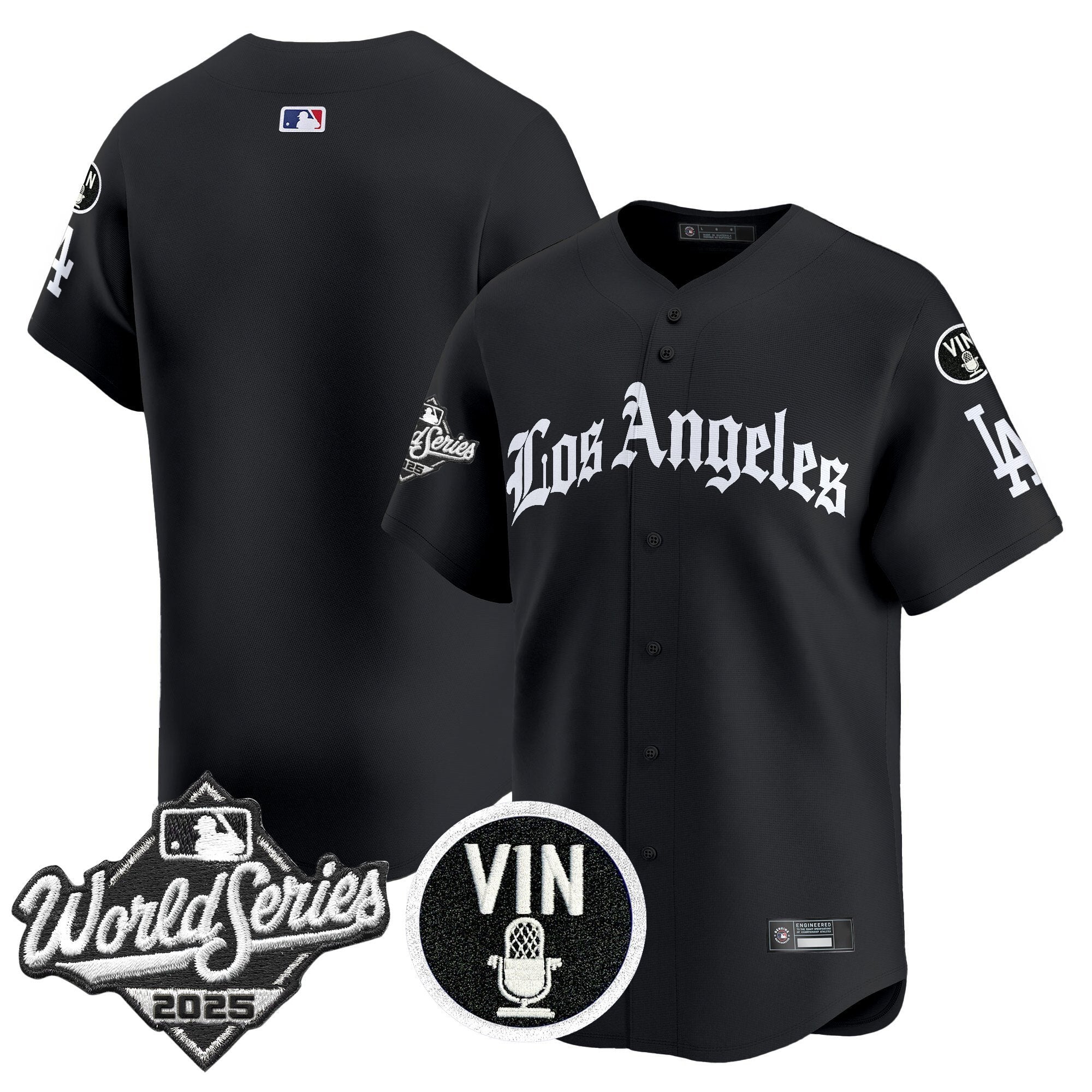 Dodgers 2025 World Series Vapor Premier Limited Jersey - LA Gothic Edition - Stitched