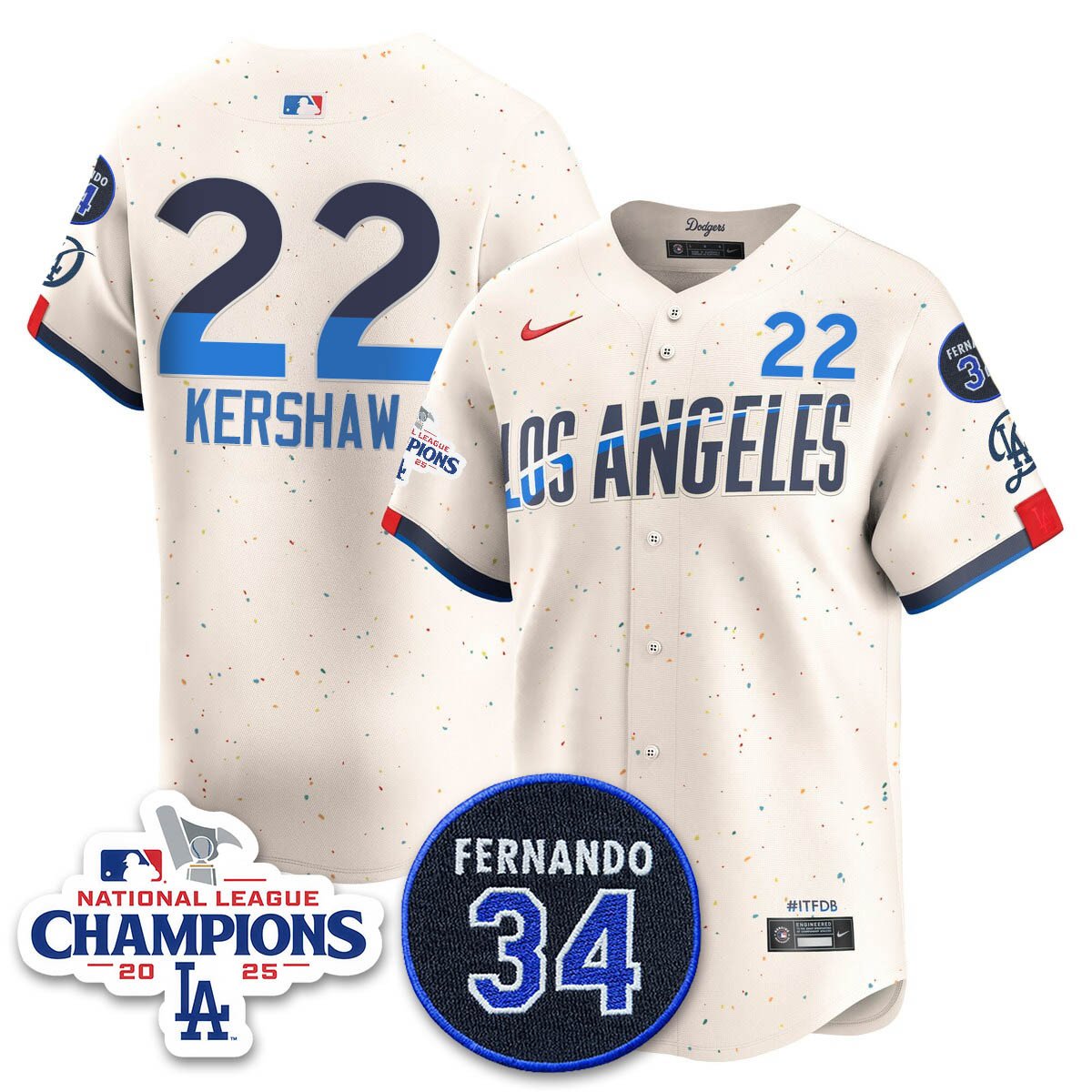 LAD 2025 NL Champions Jersey - Stitched