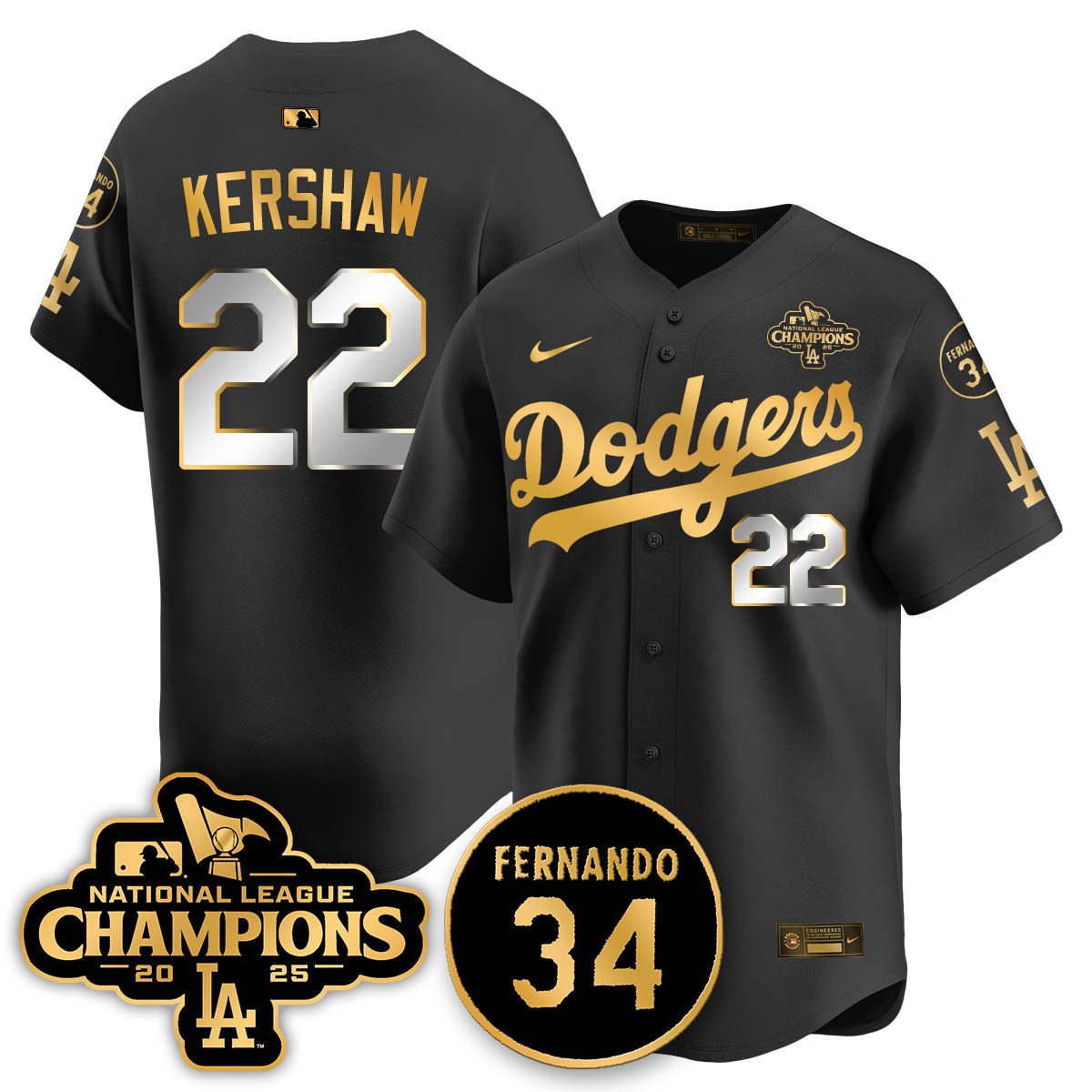 LAD 2025 NL Champions Jersey - Stitched