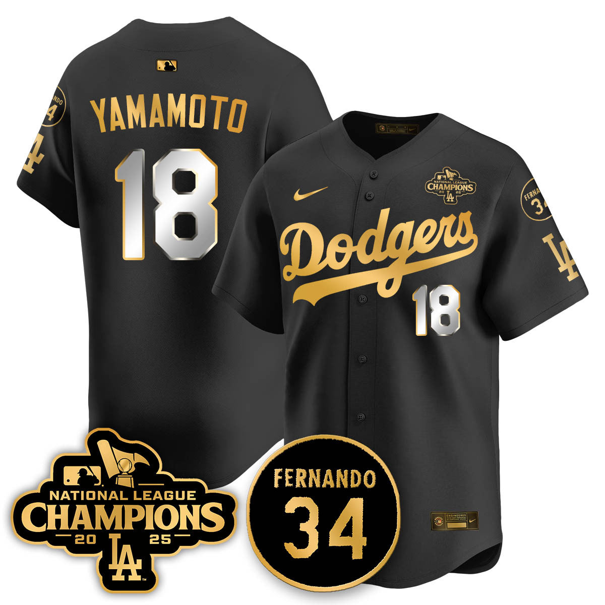 LAD 2025 NL Champions Jersey - Stitched