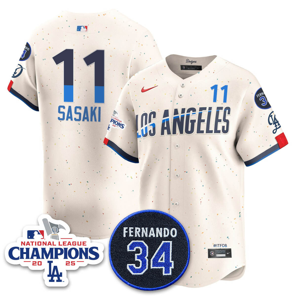 LAD 2025 NL Champions Jersey - Stitched