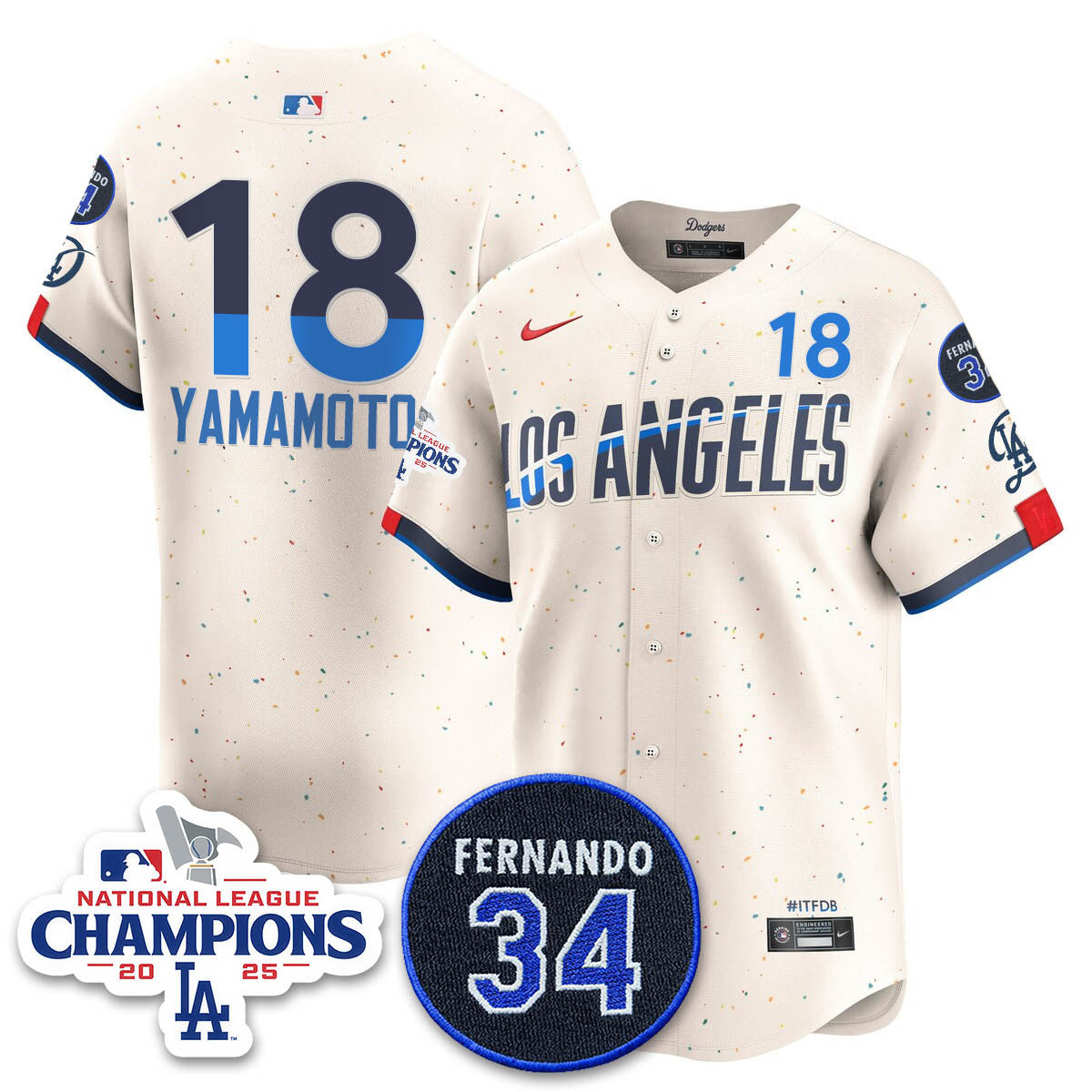 LAD 2025 NL Champions Jersey - Stitched
