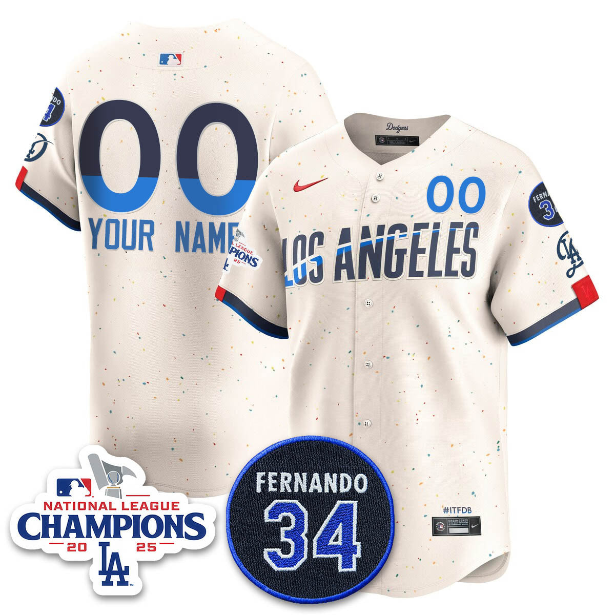 LAD 2025 NL Champions Jersey - Stitched