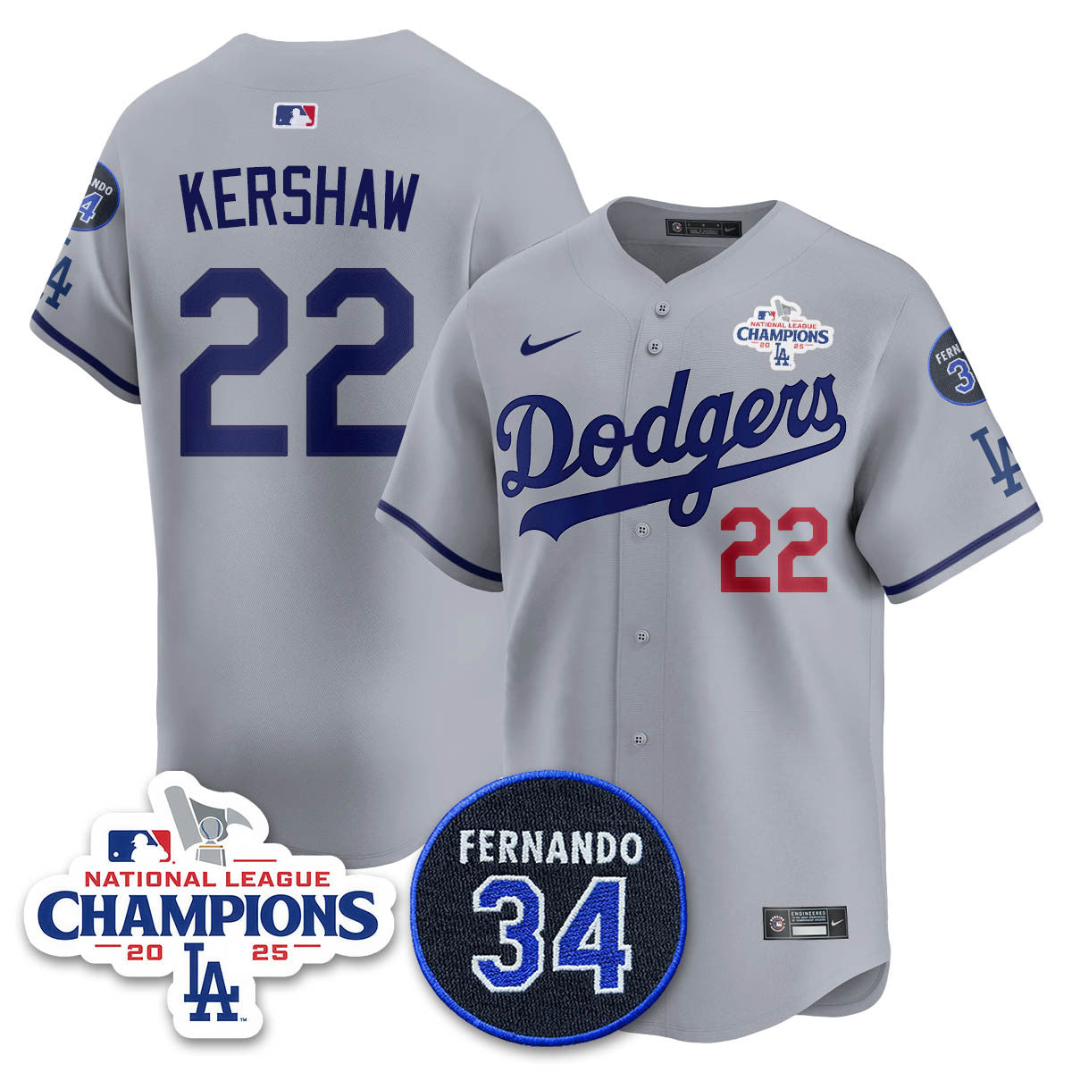 LAD 2025 NL Champions Jersey - Stitched