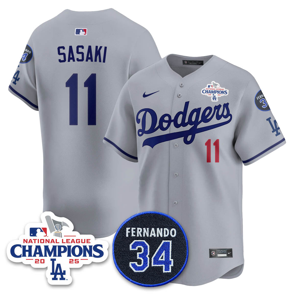 LAD 2025 NL Champions Jersey - Stitched