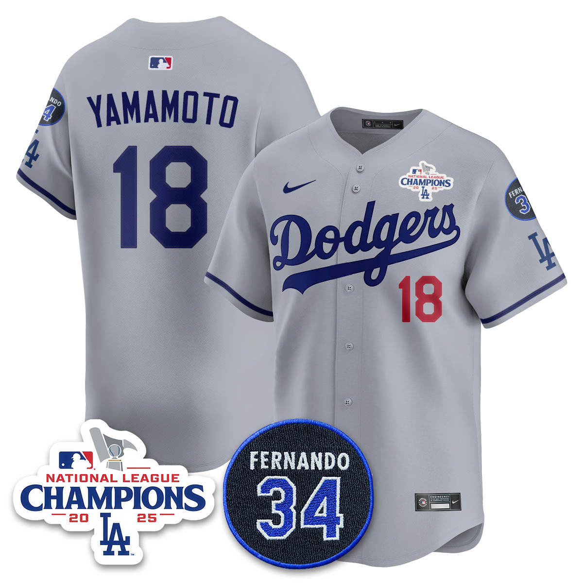 LAD 2025 NL Champions Jersey - Stitched