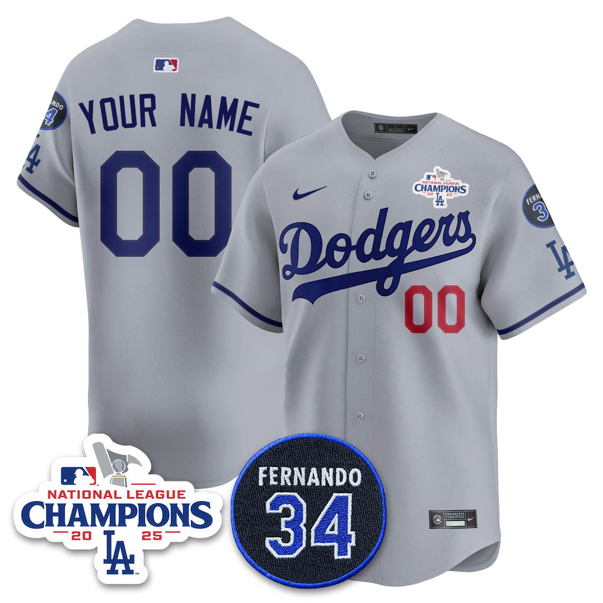 LAD 2025 NL Champions Jersey - Stitched