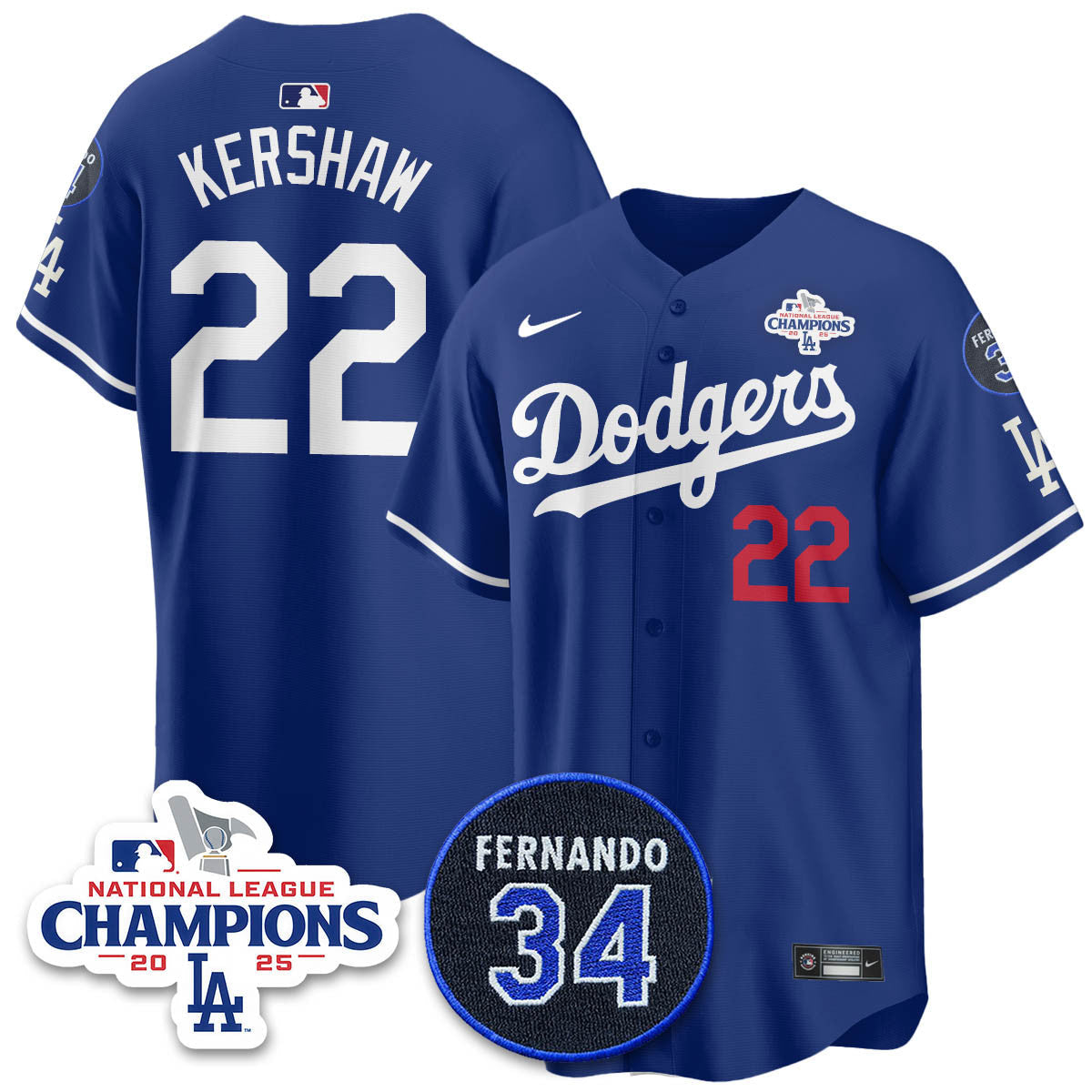LAD 2025 NL Champions Jersey - Stitched
