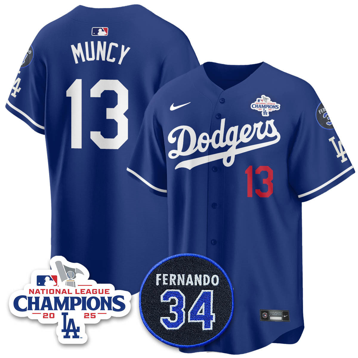 LAD 2025 NL Champions Jersey - Stitched