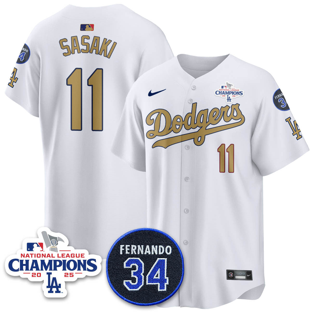LAD 2025 NL Champions Jersey - Stitched