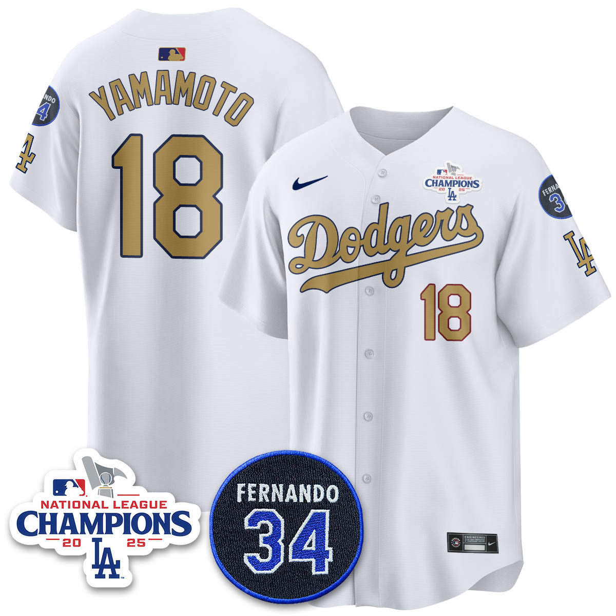 LAD 2025 NL Champions Jersey - Stitched