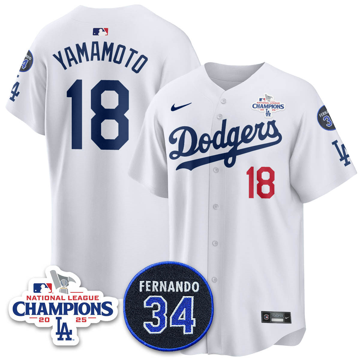 LAD 2025 NL Champions Jersey - Stitched