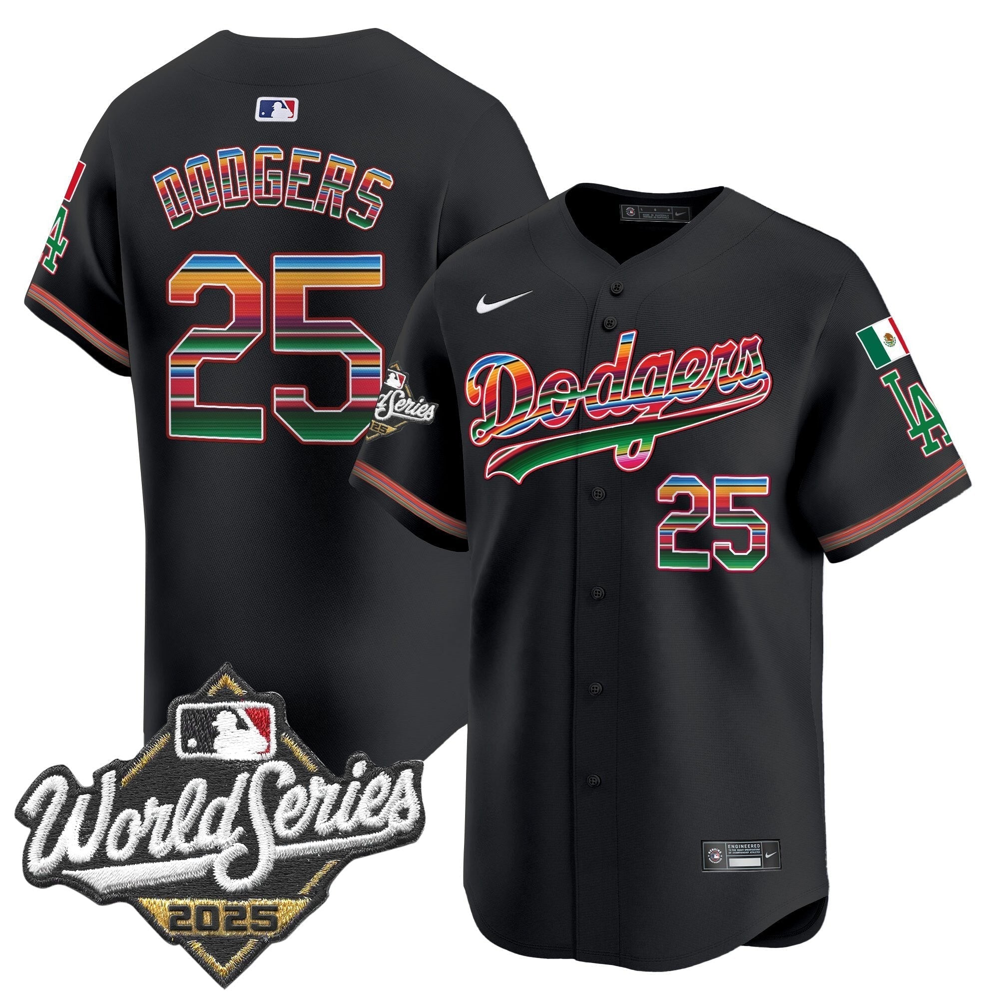 Dodgers Mexico 2025 World Series Vapor Premier Limited Jersey - Stitched