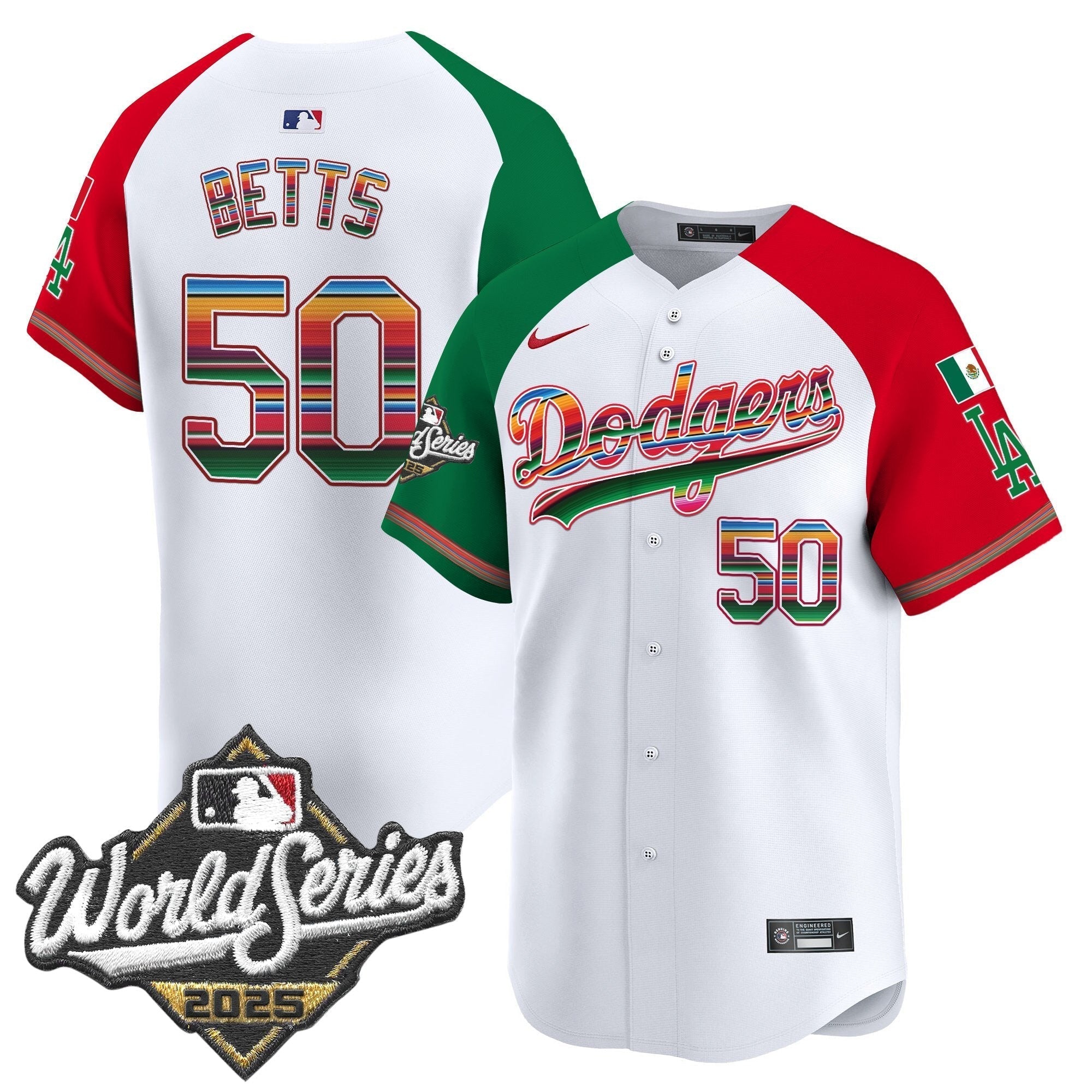 Dodgers Mexico 2025 World Series Vapor Premier Limited Jersey - Stitched