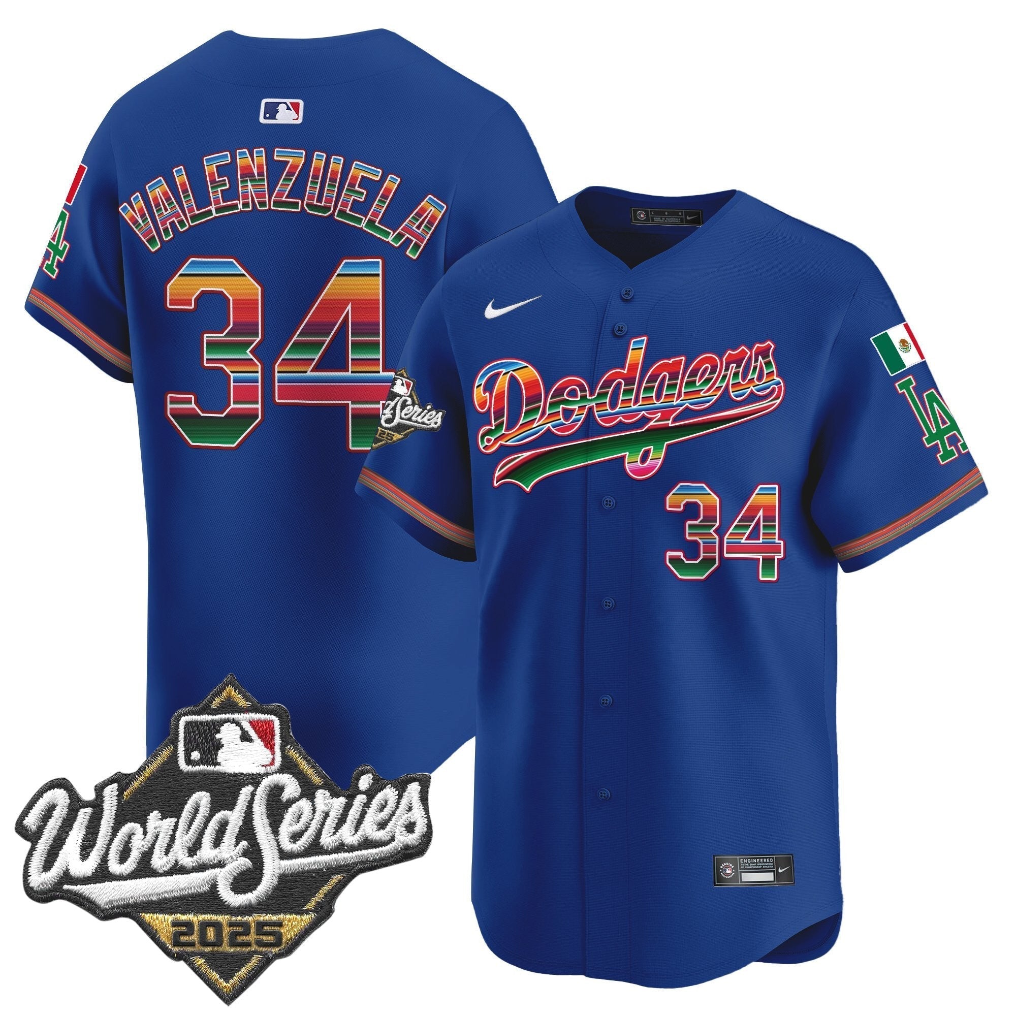 Dodgers Mexico 2025 World Series Vapor Premier Limited Jersey - Stitched