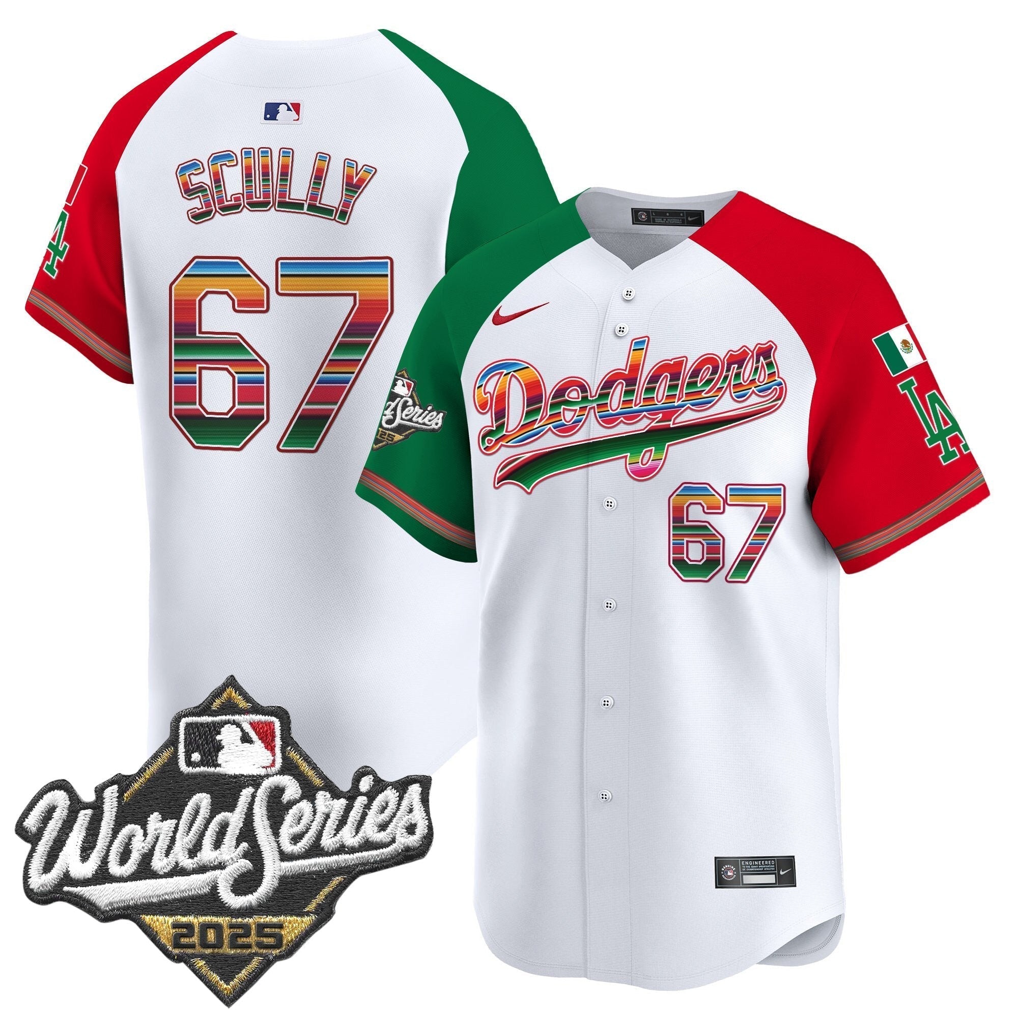 Dodgers Mexico 2025 World Series Vapor Premier Limited Jersey - Stitched