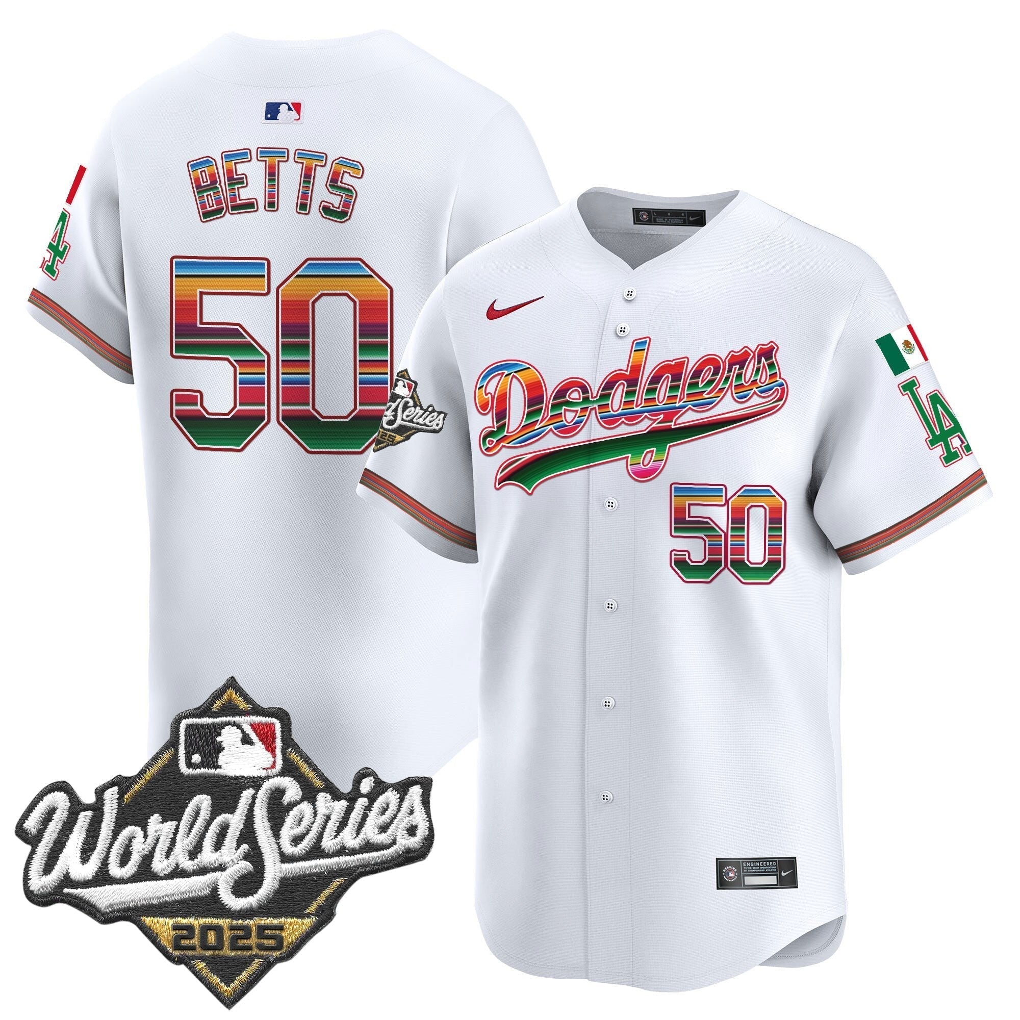 Dodgers Mexico 2025 World Series Vapor Premier Limited Jersey - Stitched