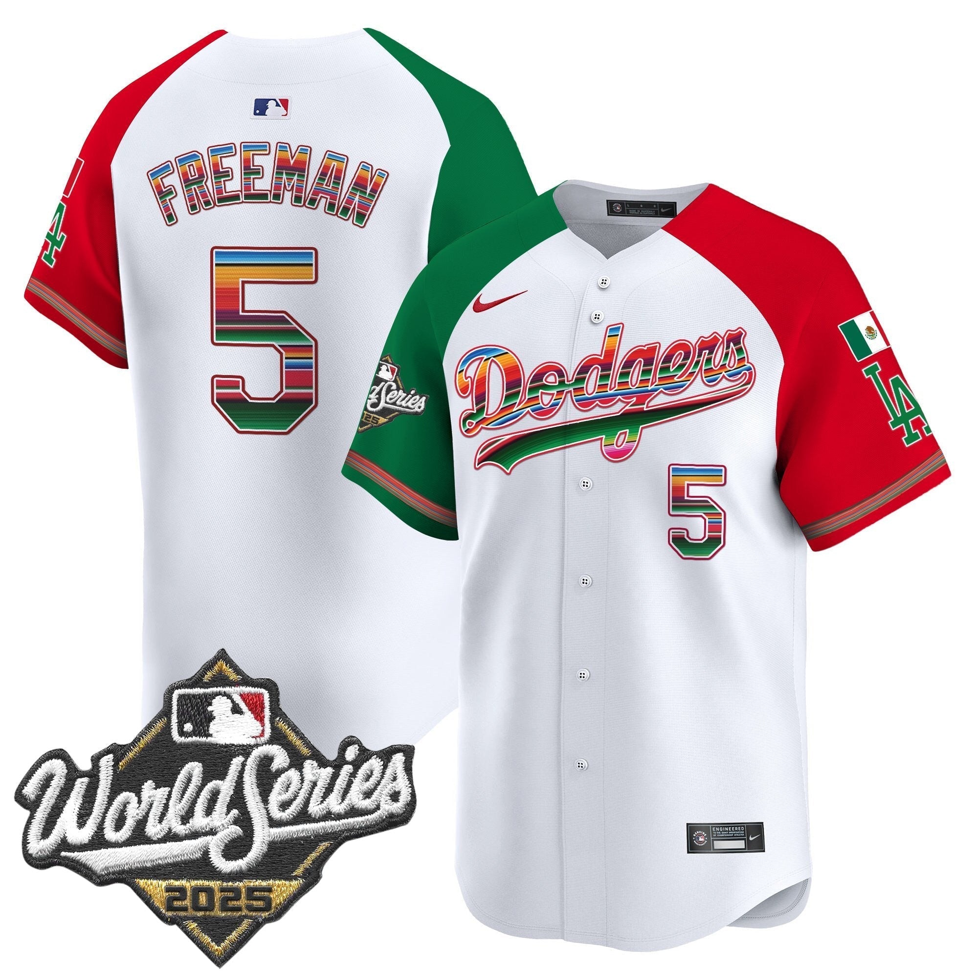 Dodgers Mexico 2025 World Series Vapor Premier Limited Jersey - Stitched