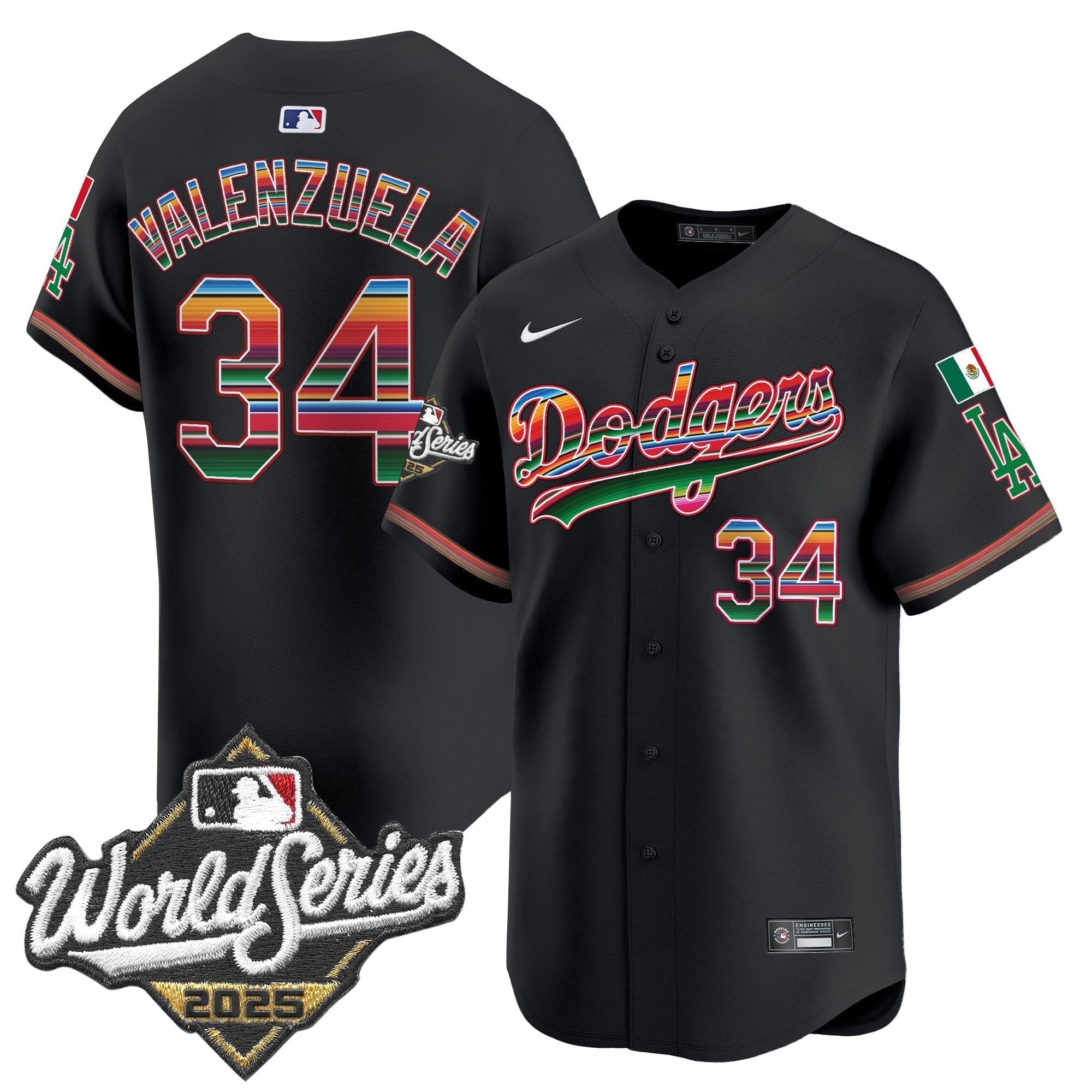 Dodgers Mexico 2025 World Series Vapor Premier Limited Jersey - Stitched